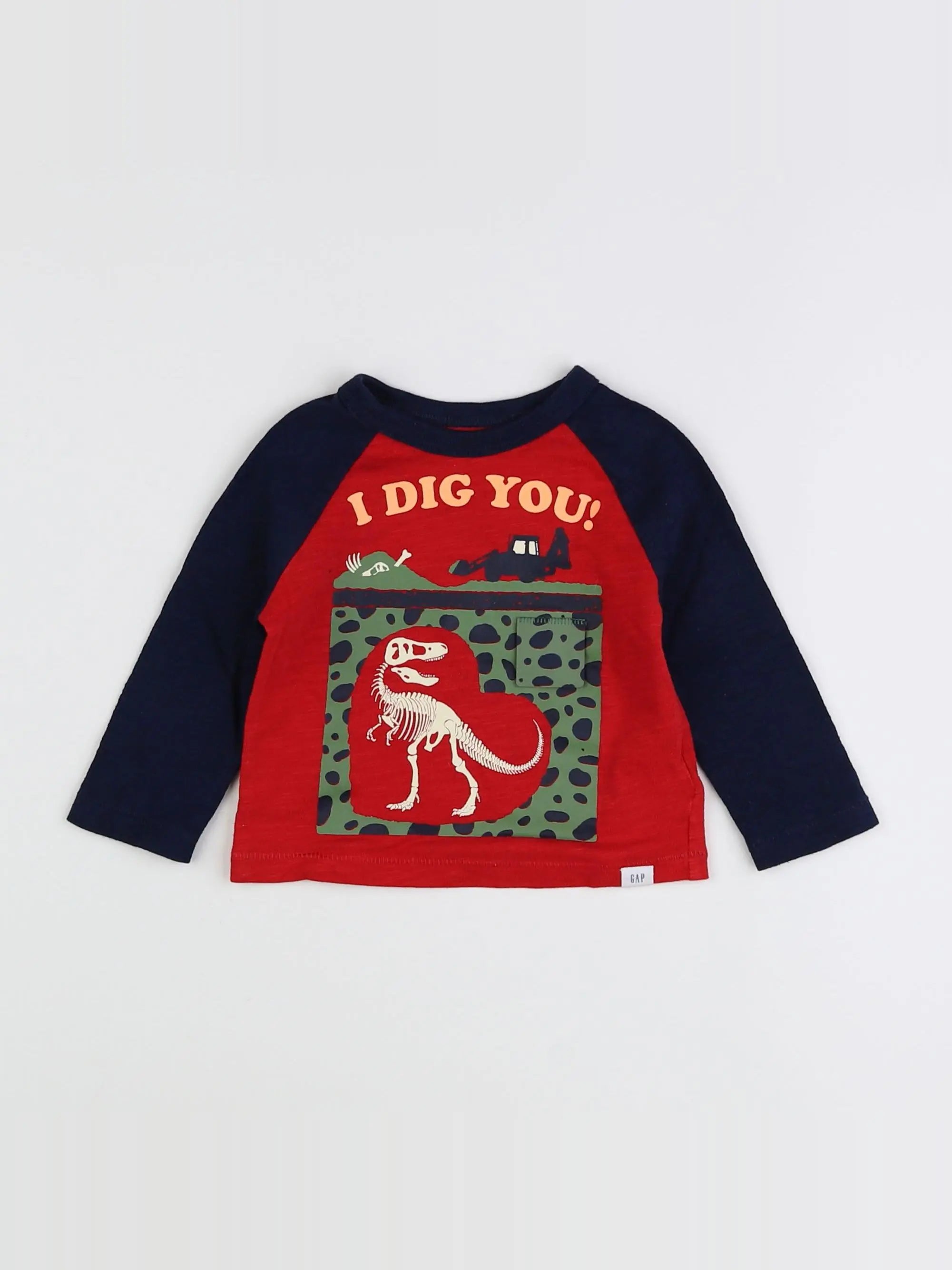 GAP - tee-shirt rouge - 6/12 mois