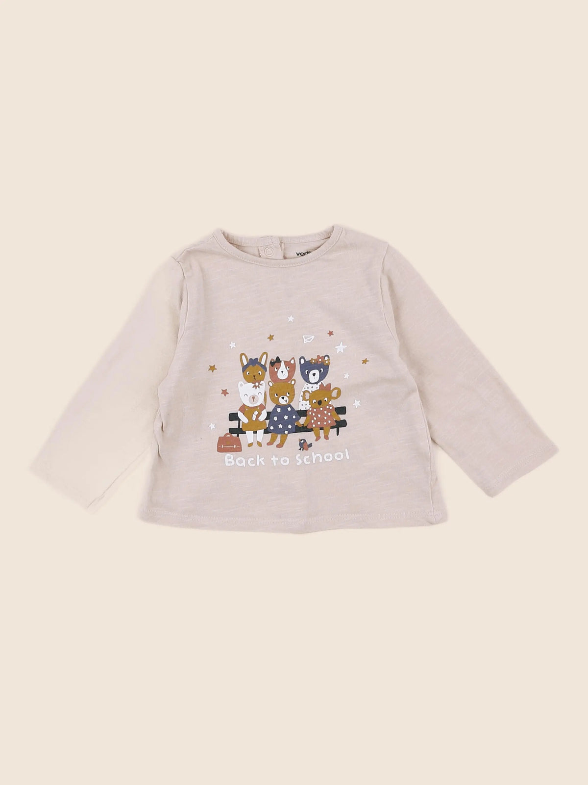 Vertbaudet - tee-shirt beige - 3 mois
