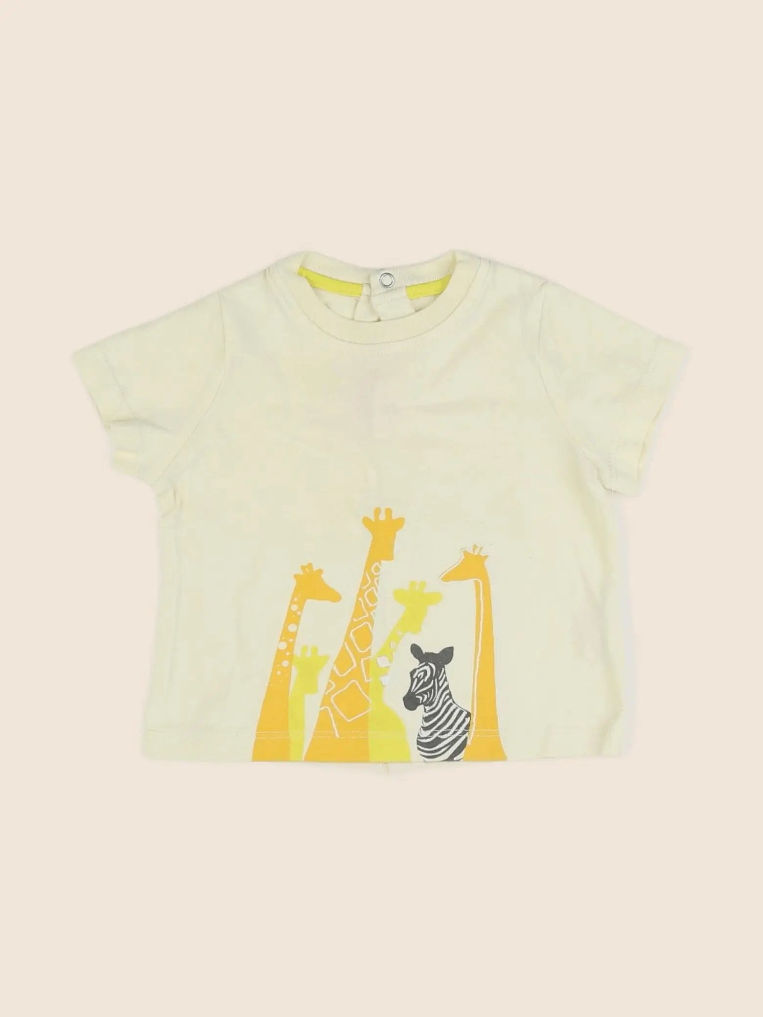 Vertbaudet - tee-shirt jaune - 6 mois