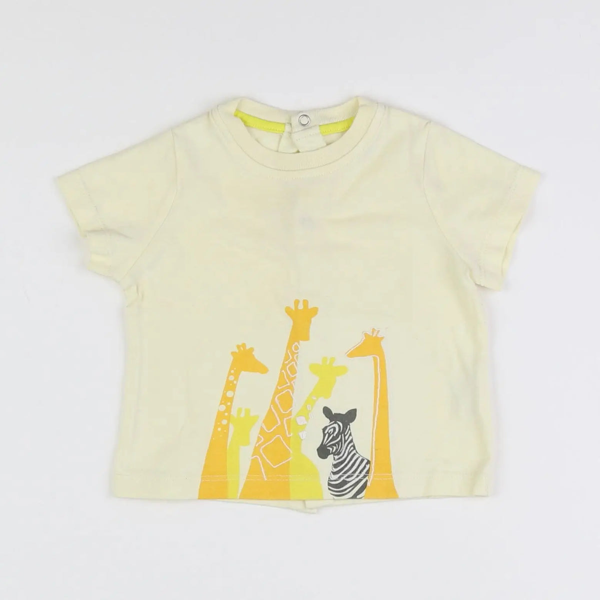 Vertbaudet - tee-shirt jaune - 6 mois