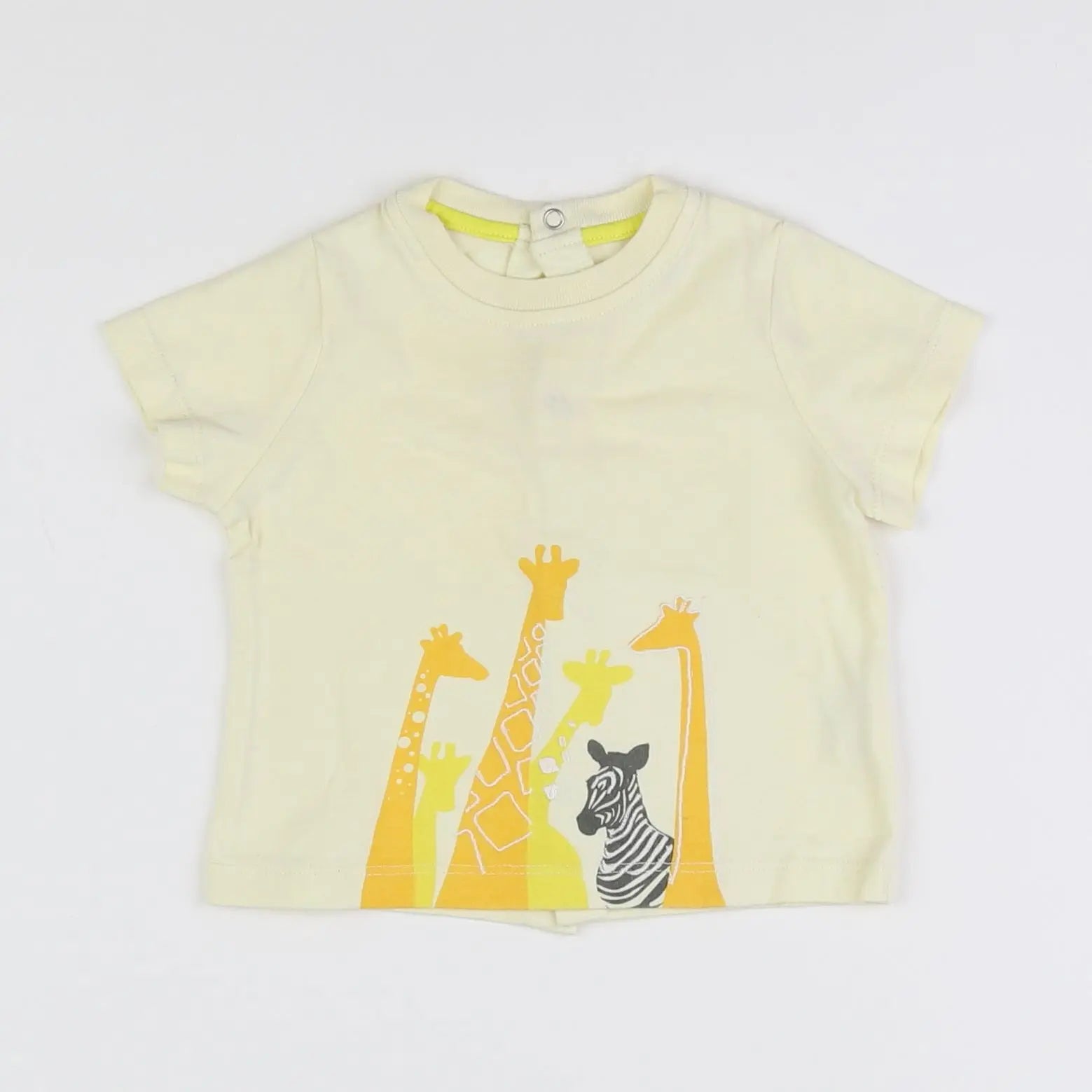 Vertbaudet - tee-shirt jaune - 6 mois