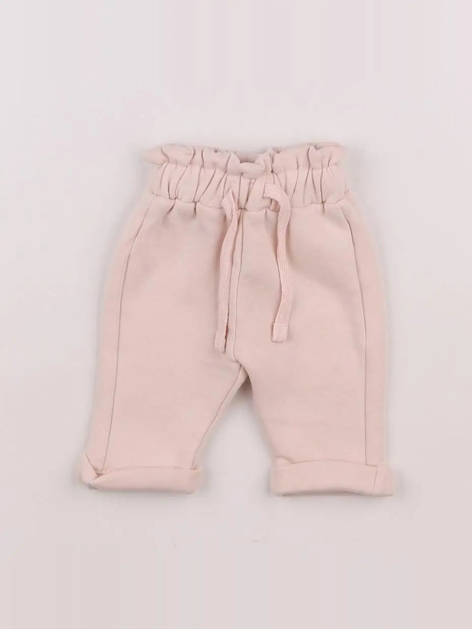 Tape à l'oeil - jogging doublé rose - 1 mois