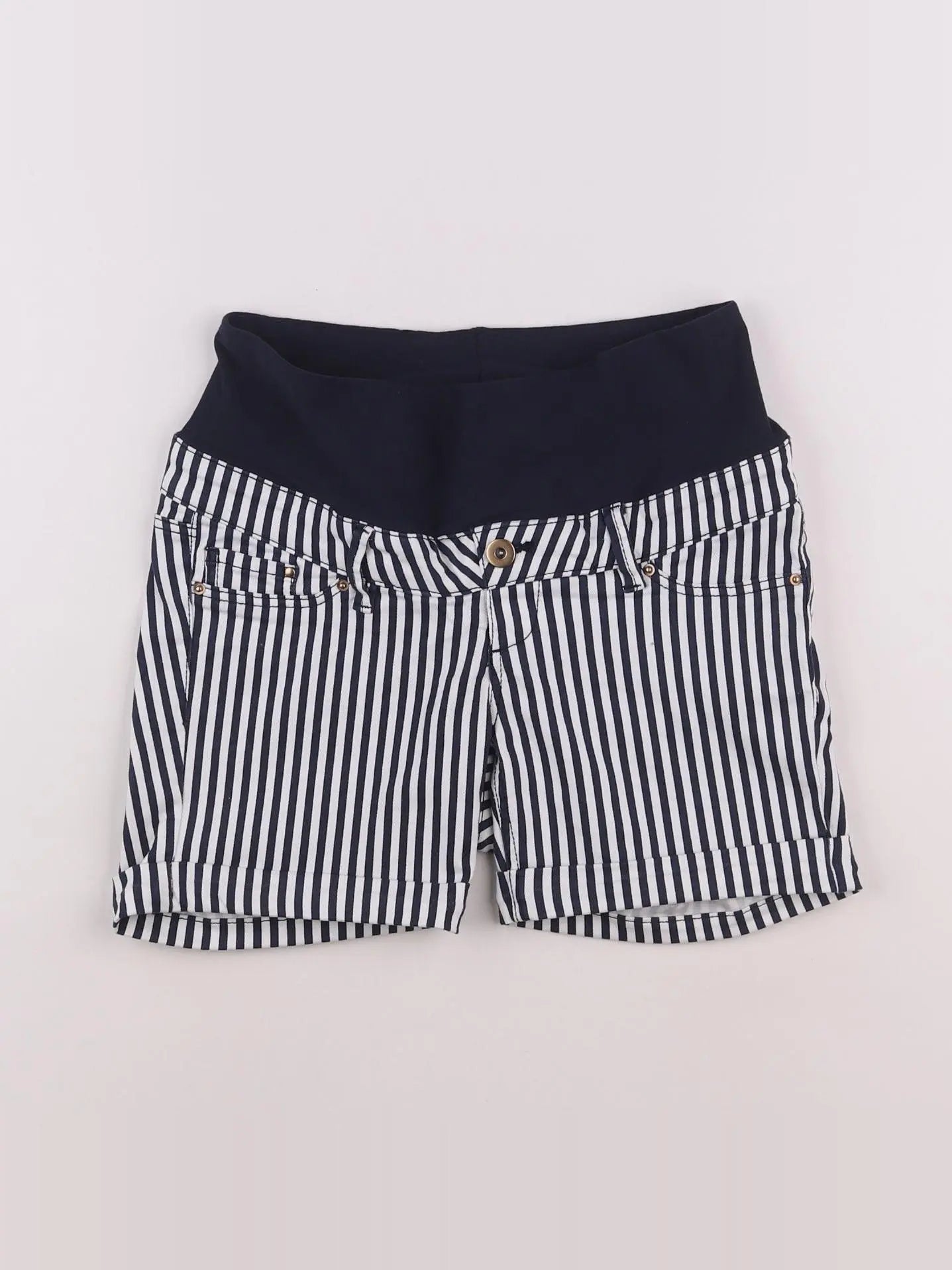 H&M - short grossesse bleu, blanc - 34