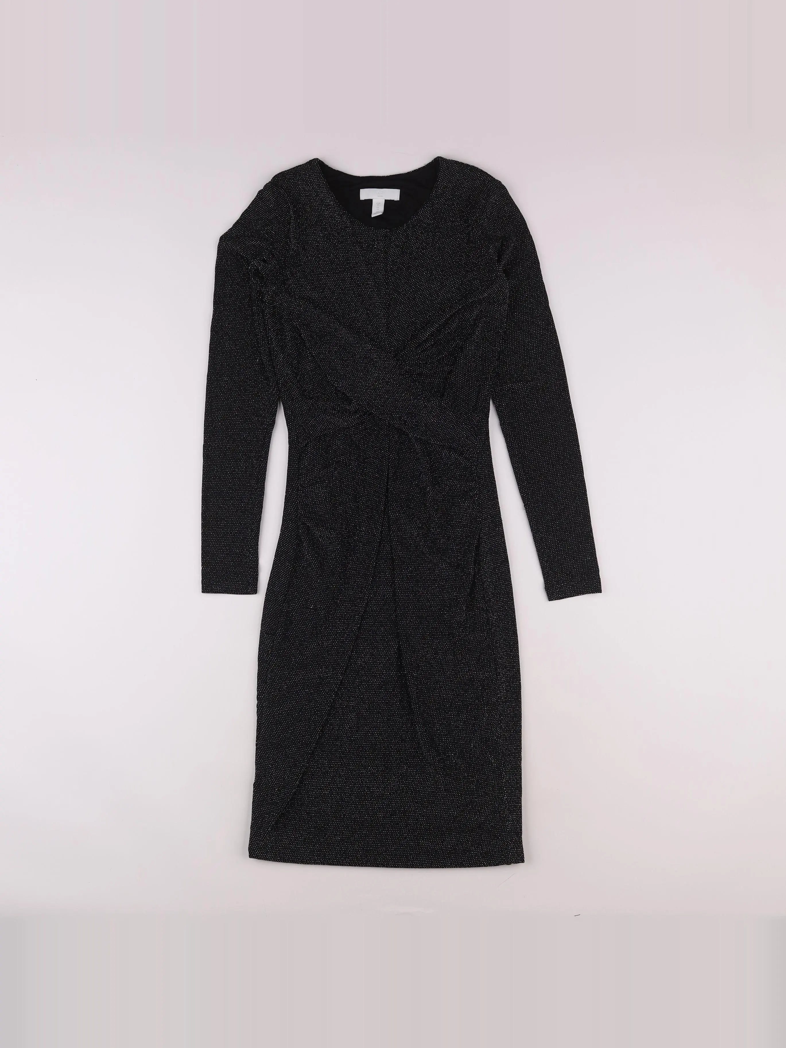 H&M - robe grossesse noir, argent - 36