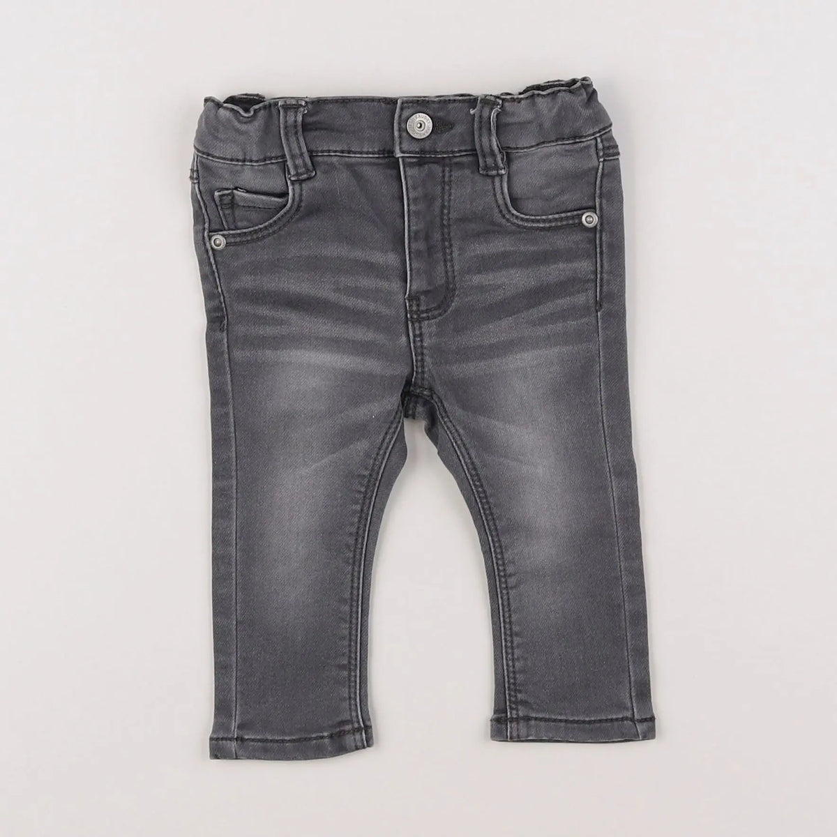 Vertbaudet - jean gris - 6 mois