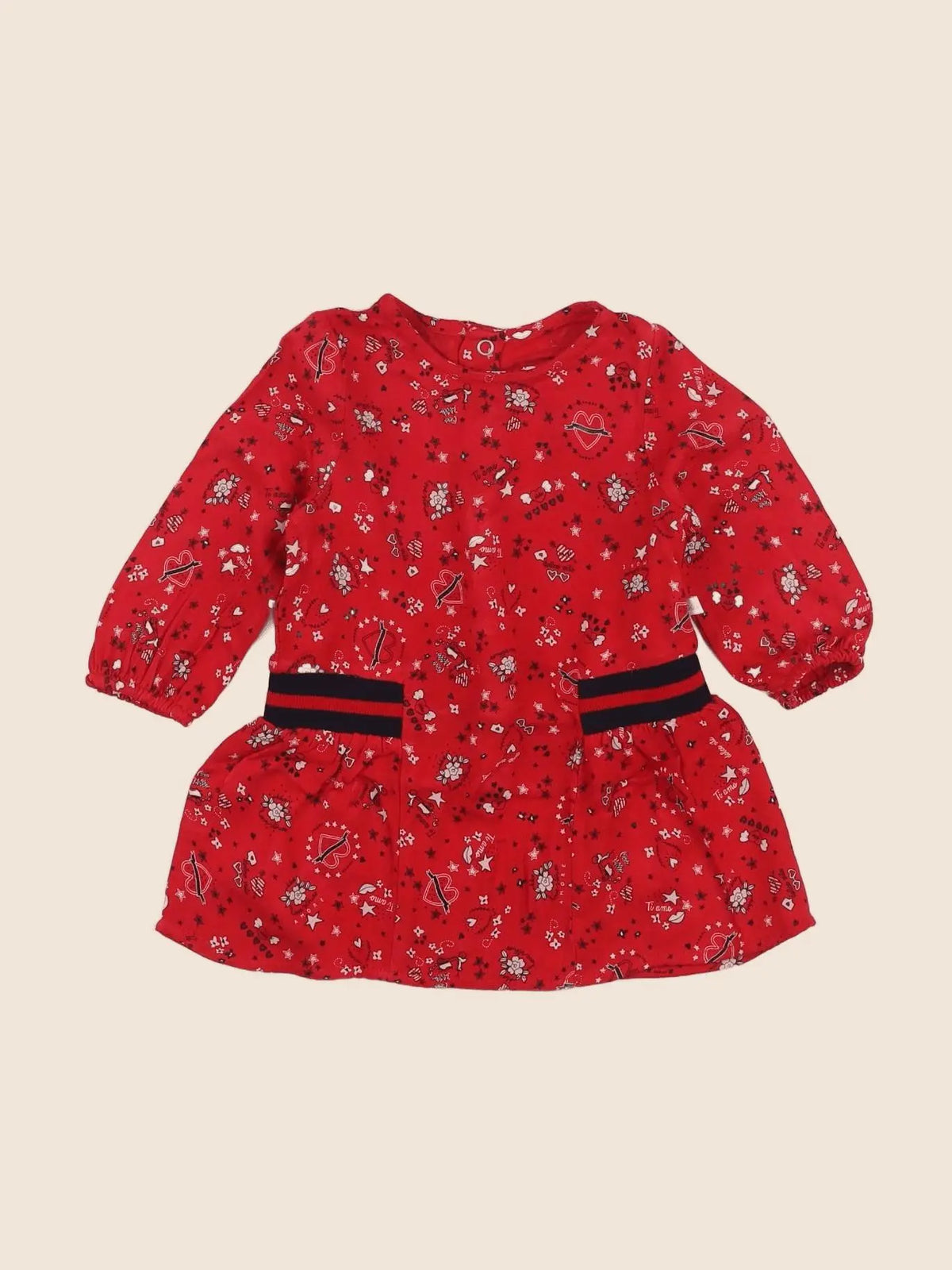 IKKS - robe rouge - 6 mois