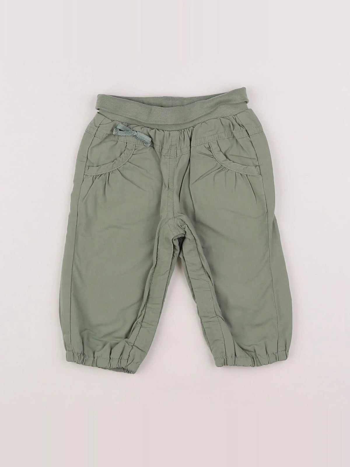 Vertbaudet - pantalon vert - 12 mois
