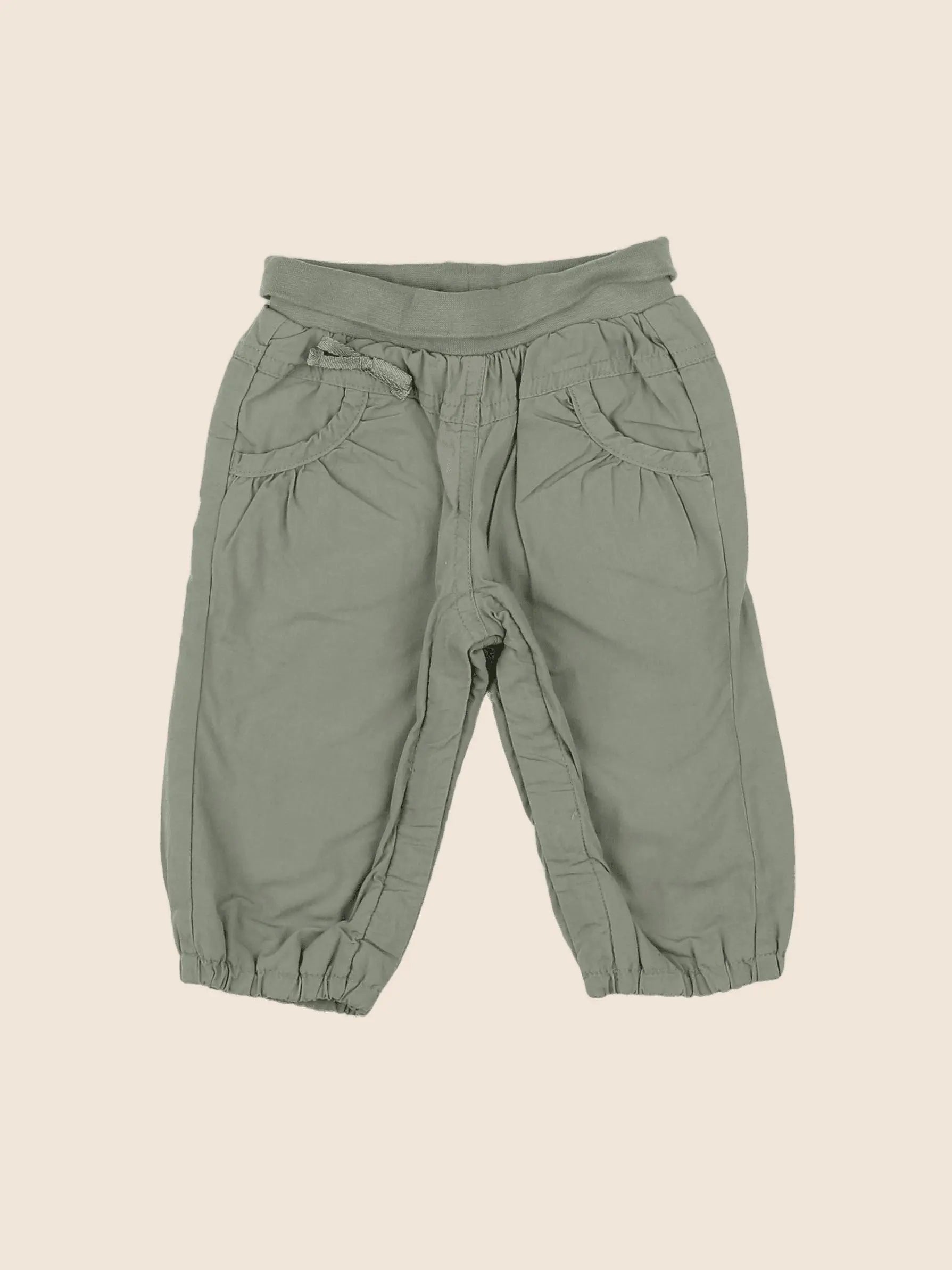 Vertbaudet - pantalon vert - 12 mois
