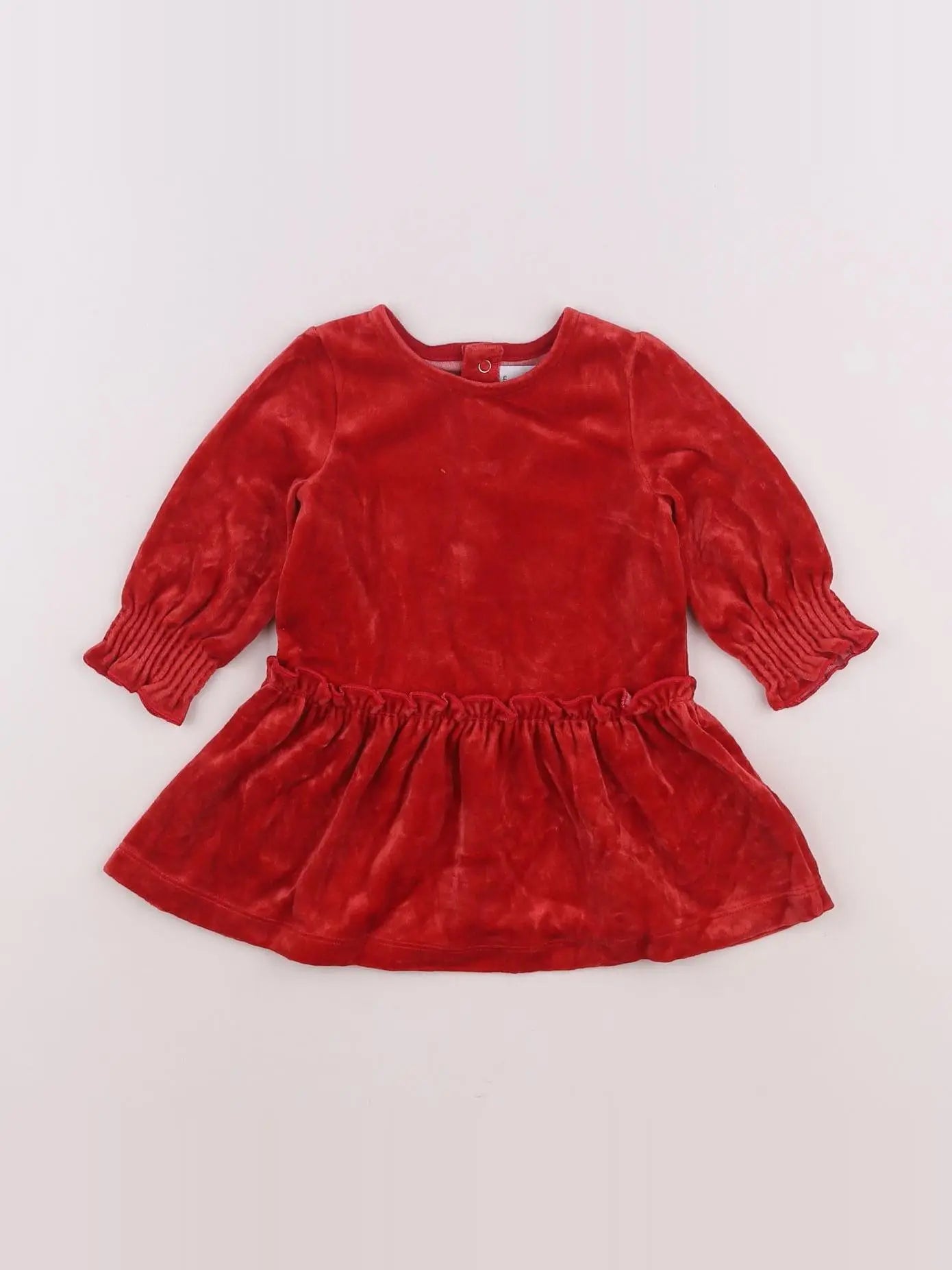 Petit Bateau - robe rouge - 6 mois