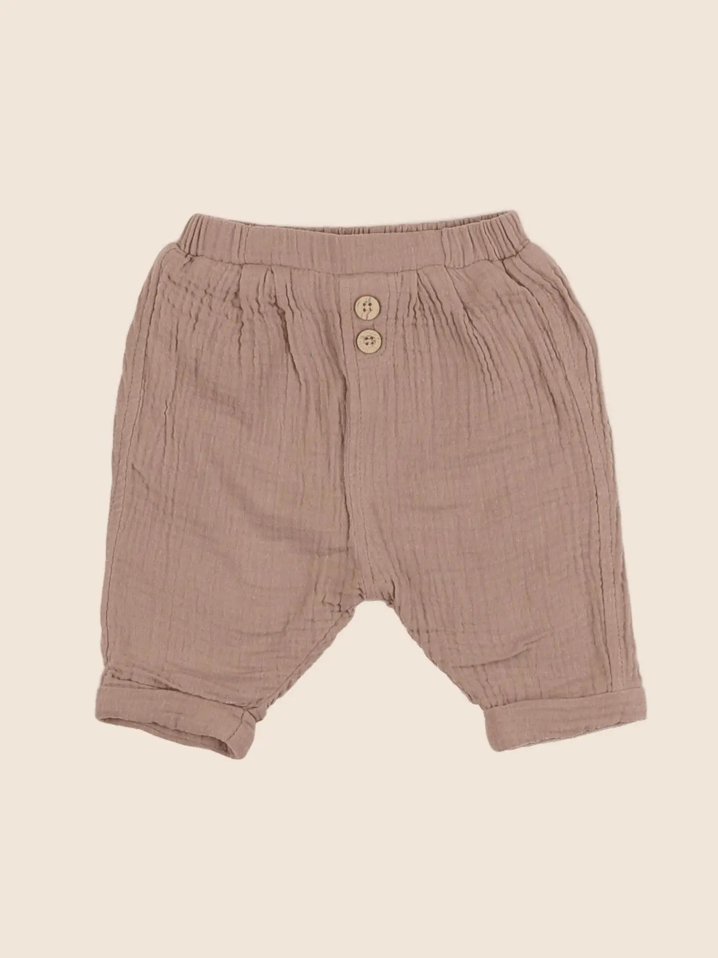 Vertbaudet - pantalon marron - 3 mois