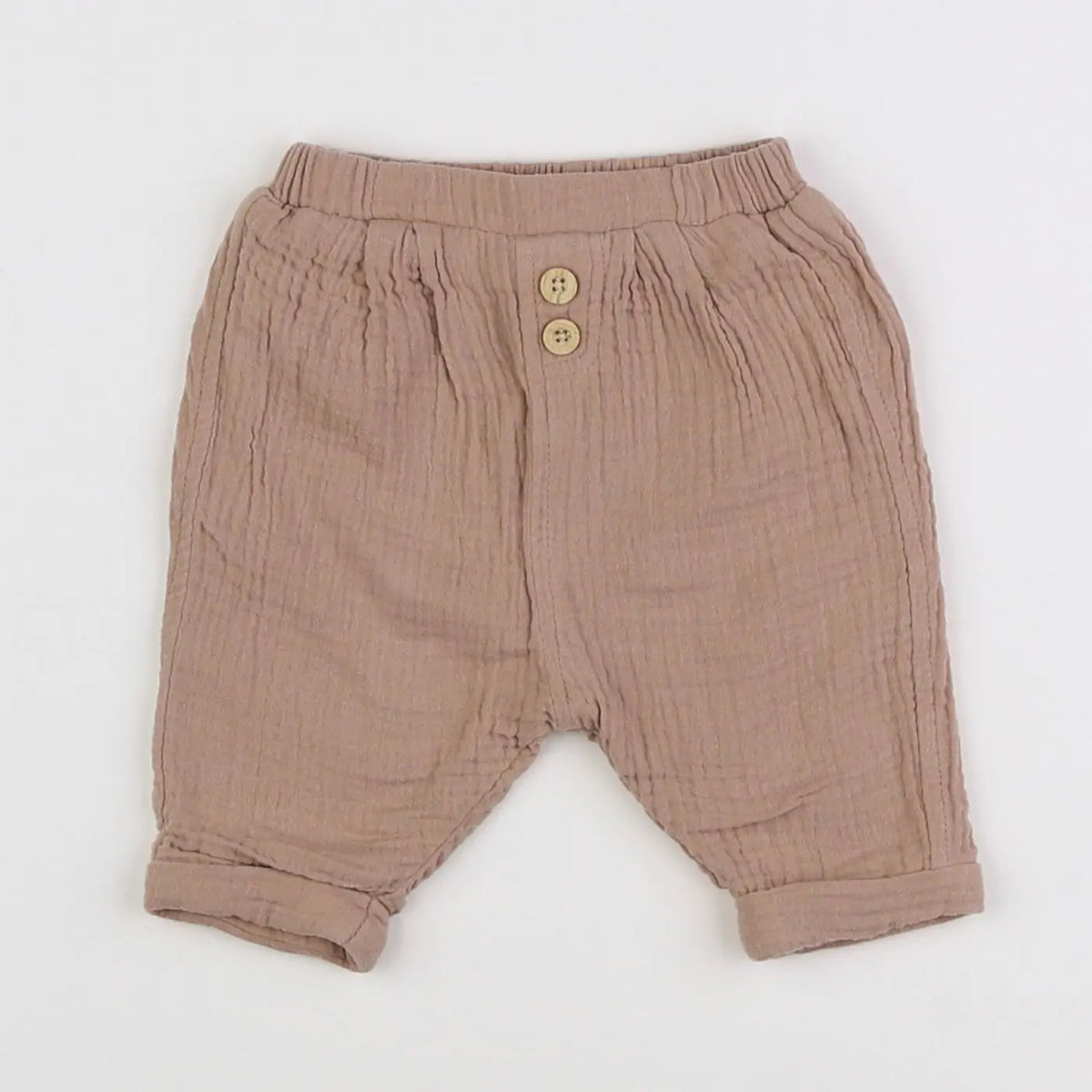 Vertbaudet - pantalon marron - 3 mois