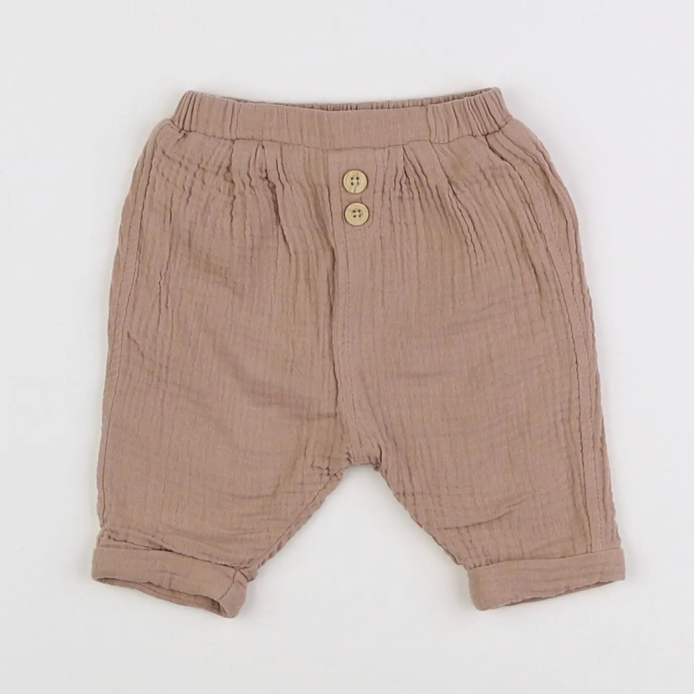 Vertbaudet - pantalon marron - 3 mois