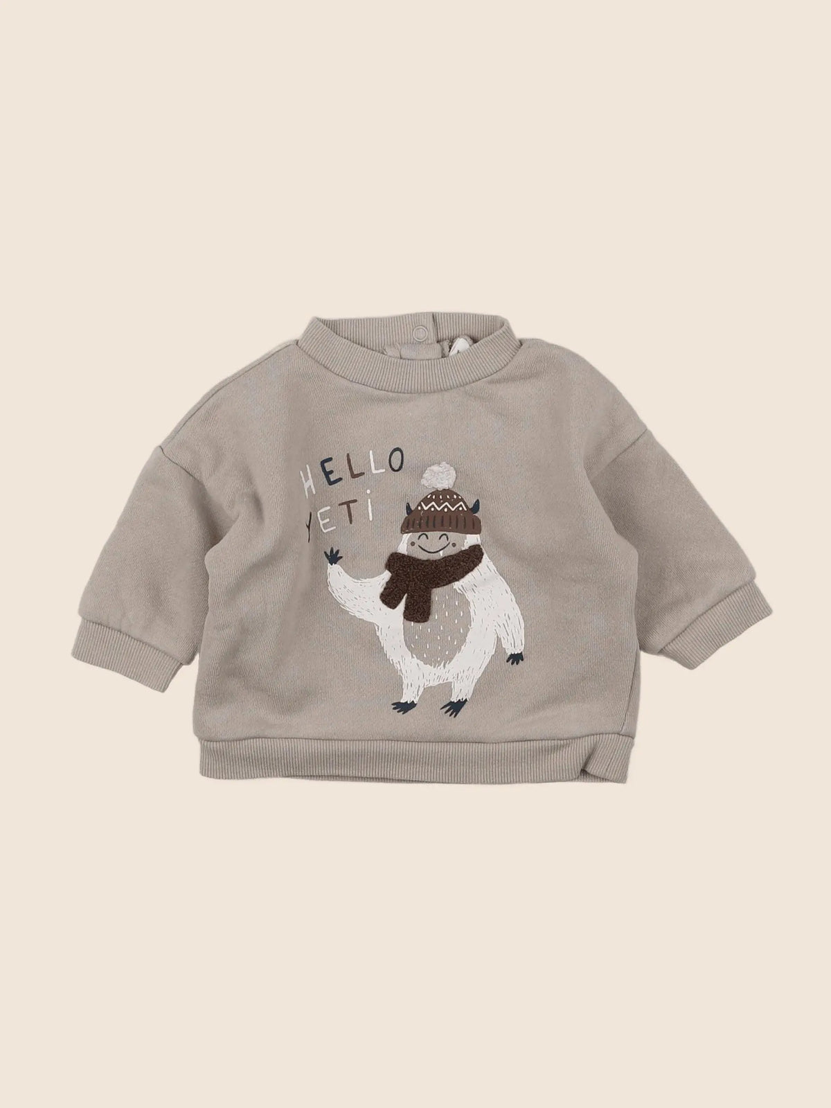 Vertbaudet - sweat taupe - 3 mois