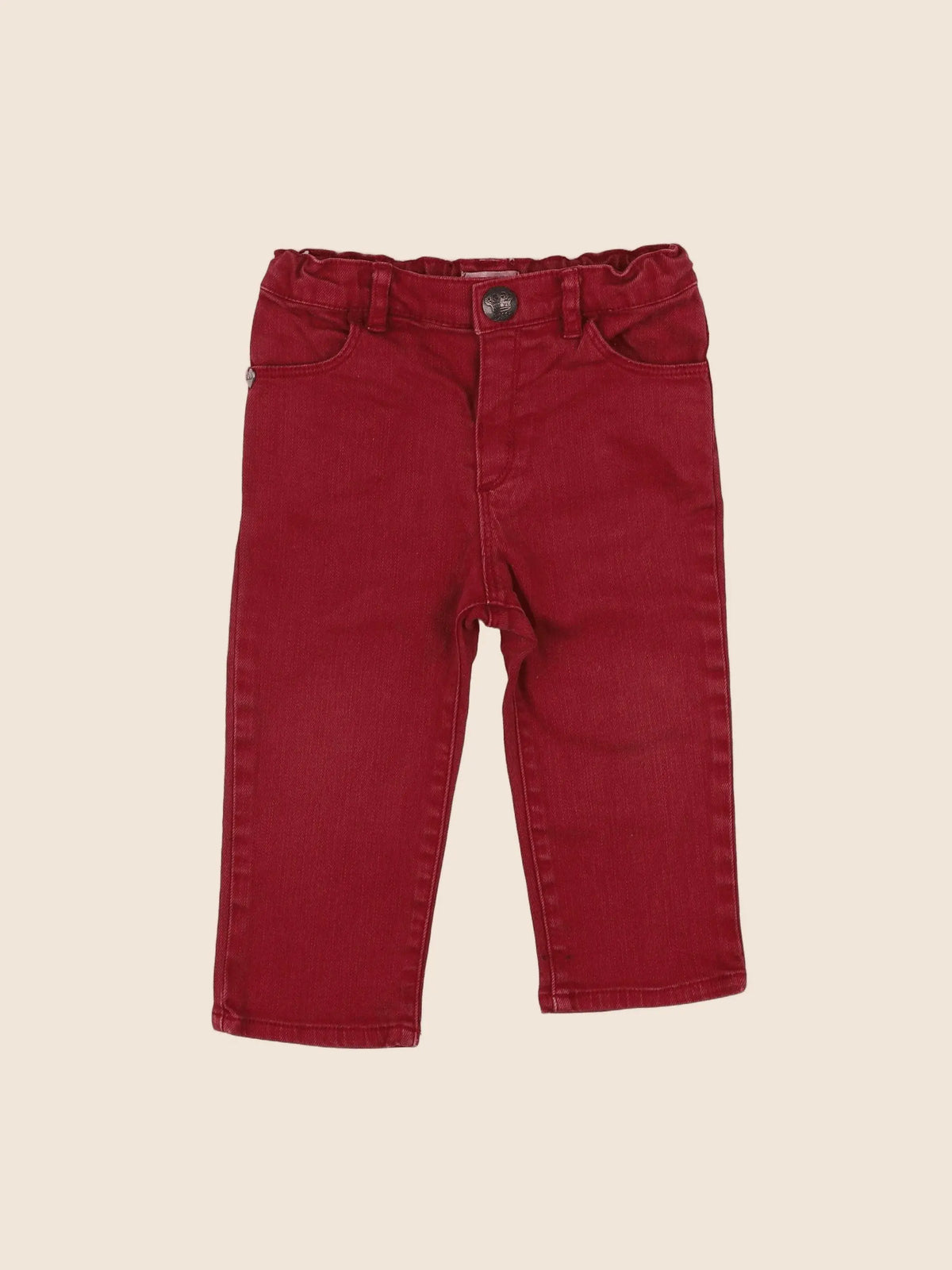 IKKS - pantalon rouge - 12 mois