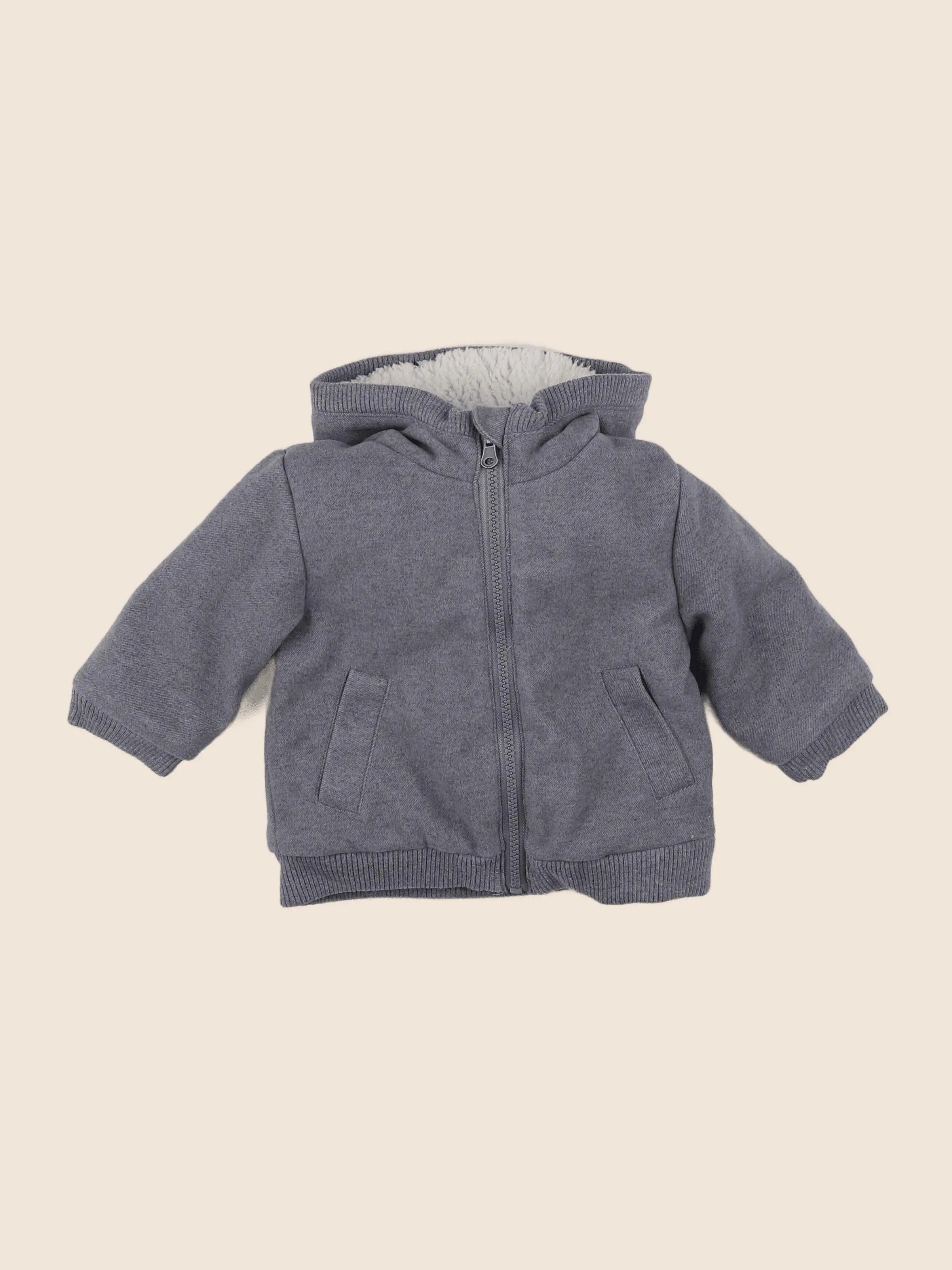 Vertbaudet - manteau gris - 9 mois