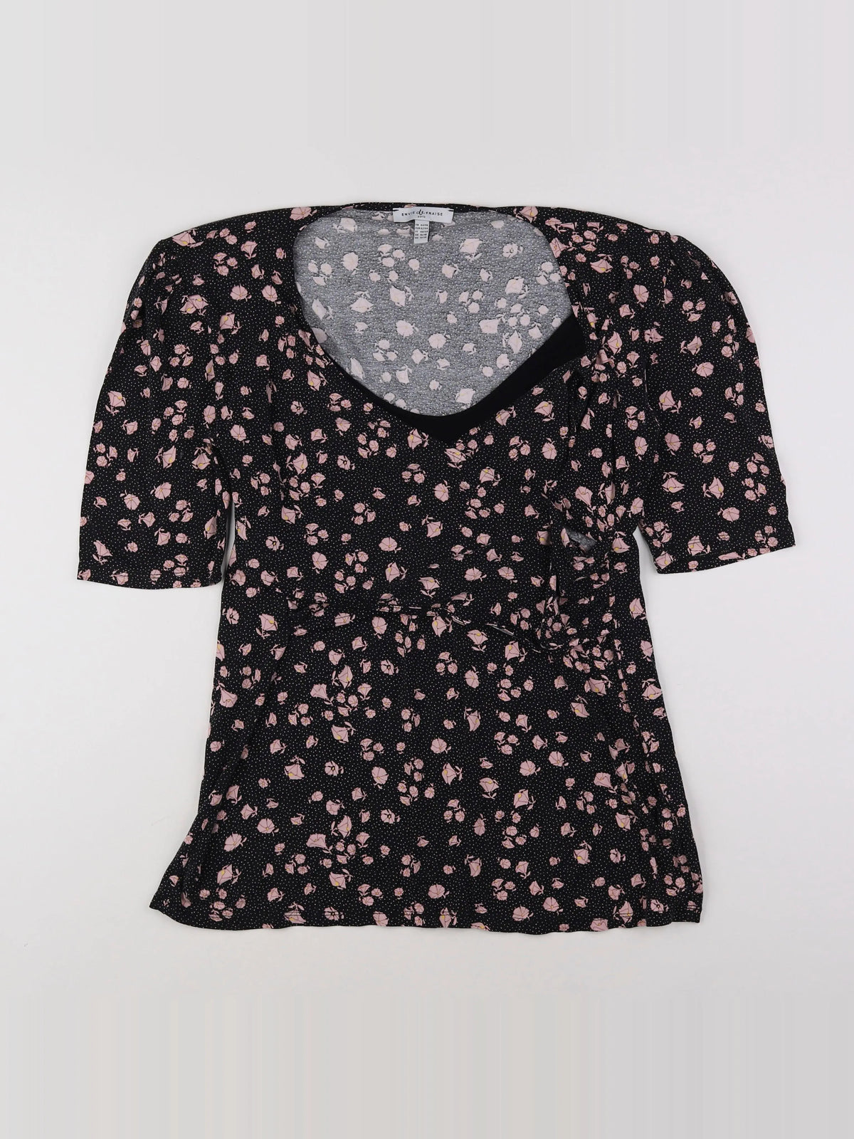 Envie de fraise - tee-shirt grossesse noir - 44 à 46