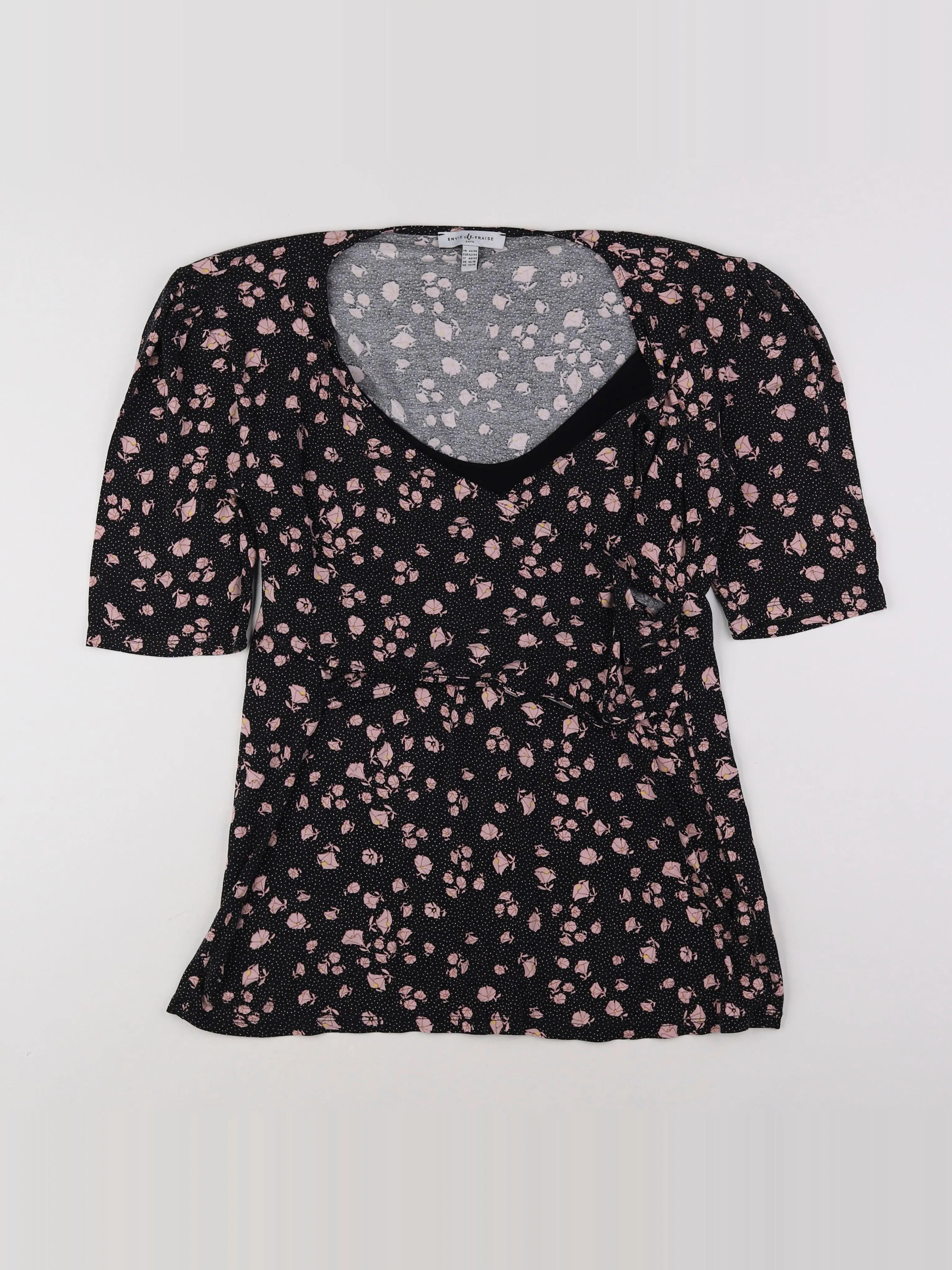 Envie de fraise - tee-shirt grossesse noir - 44 à 46