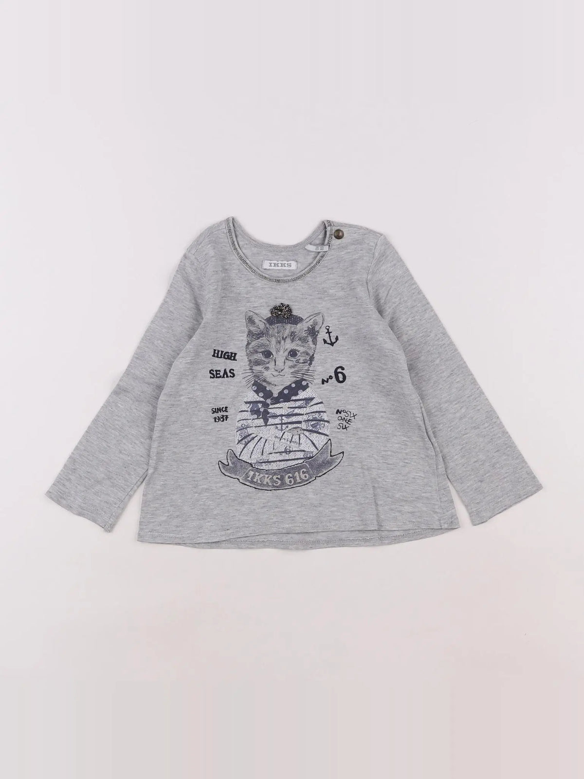 IKKS - tee-shirt gris - 18 mois