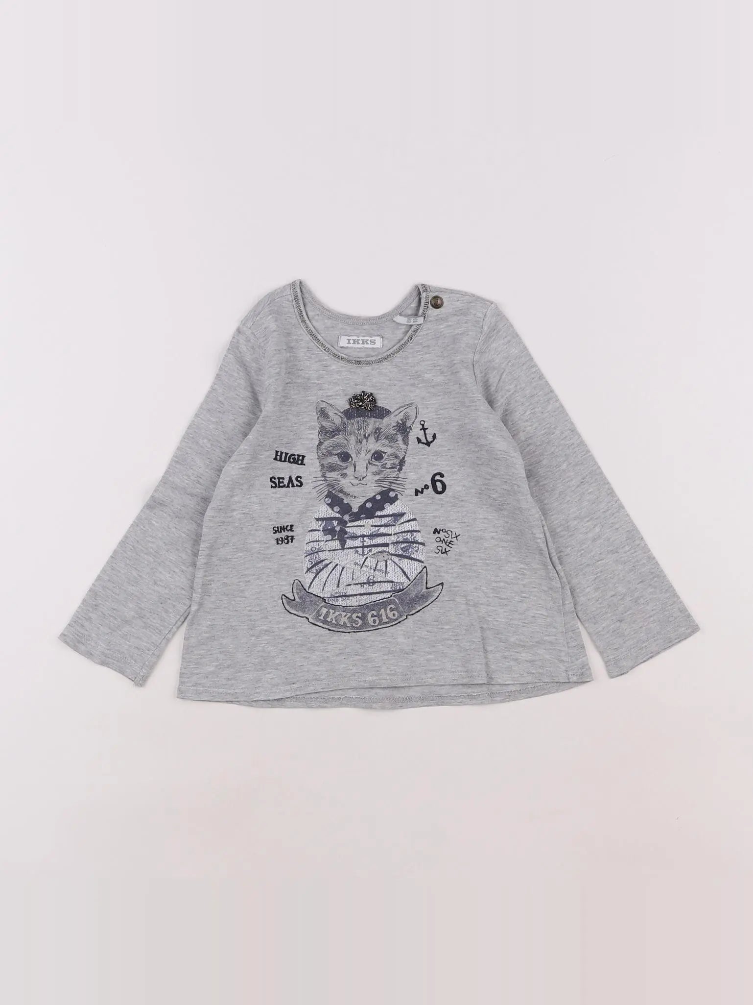 IKKS - tee-shirt gris - 18 mois