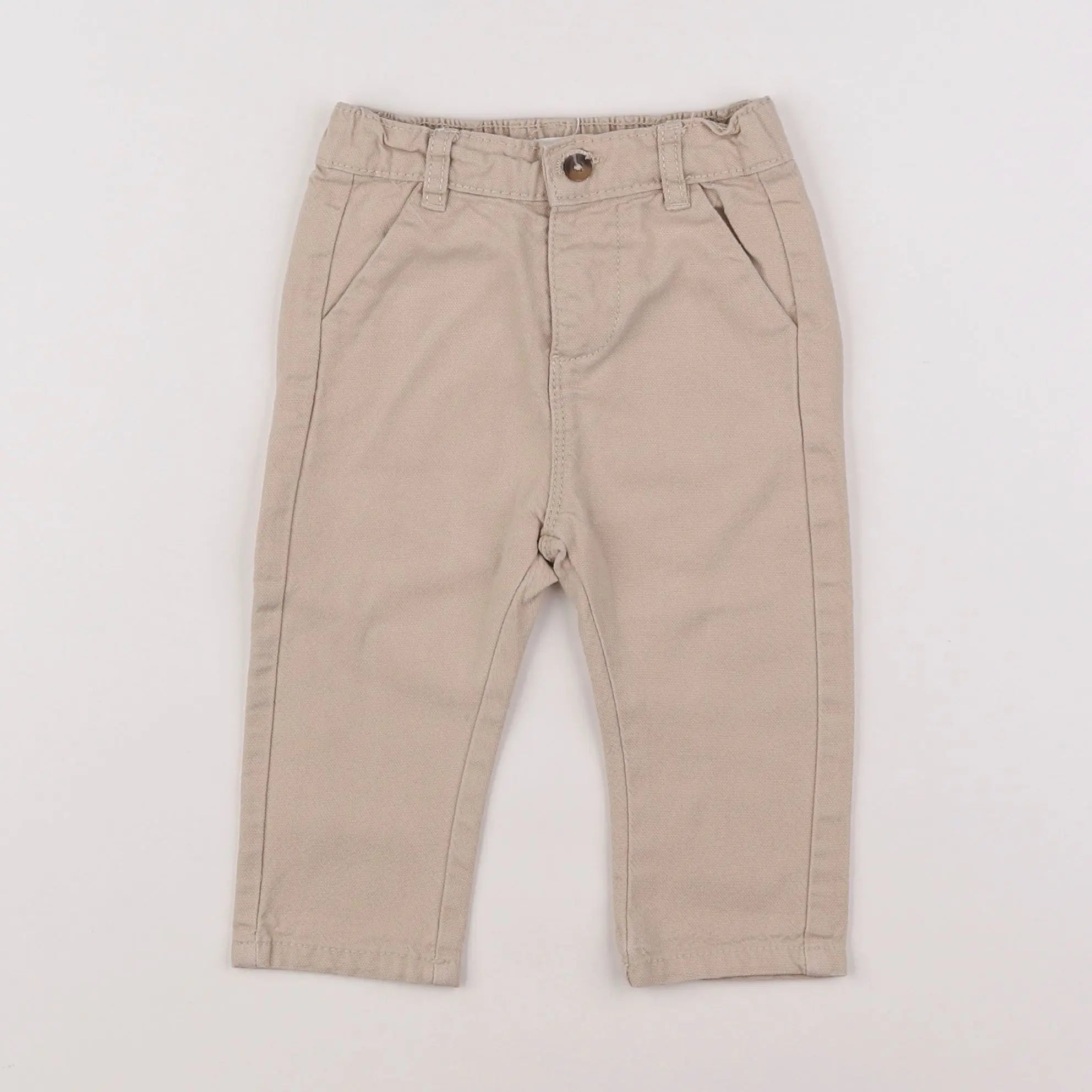 Vertbaudet - jean beige - 12 mois