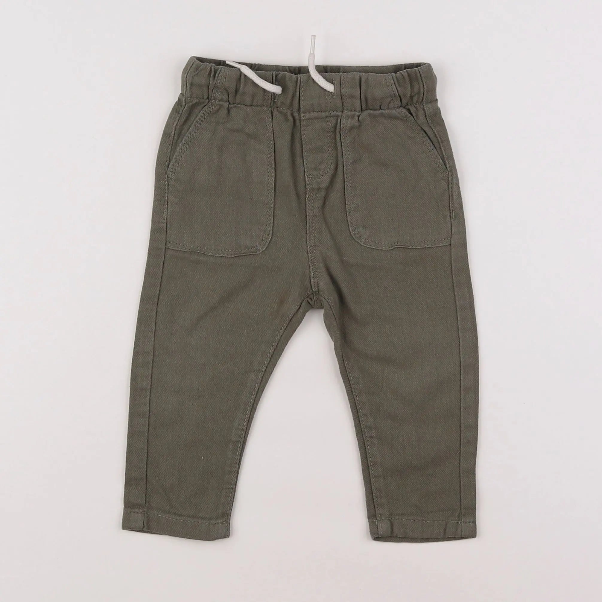 Vertbaudet - pantalon vert - 9 mois