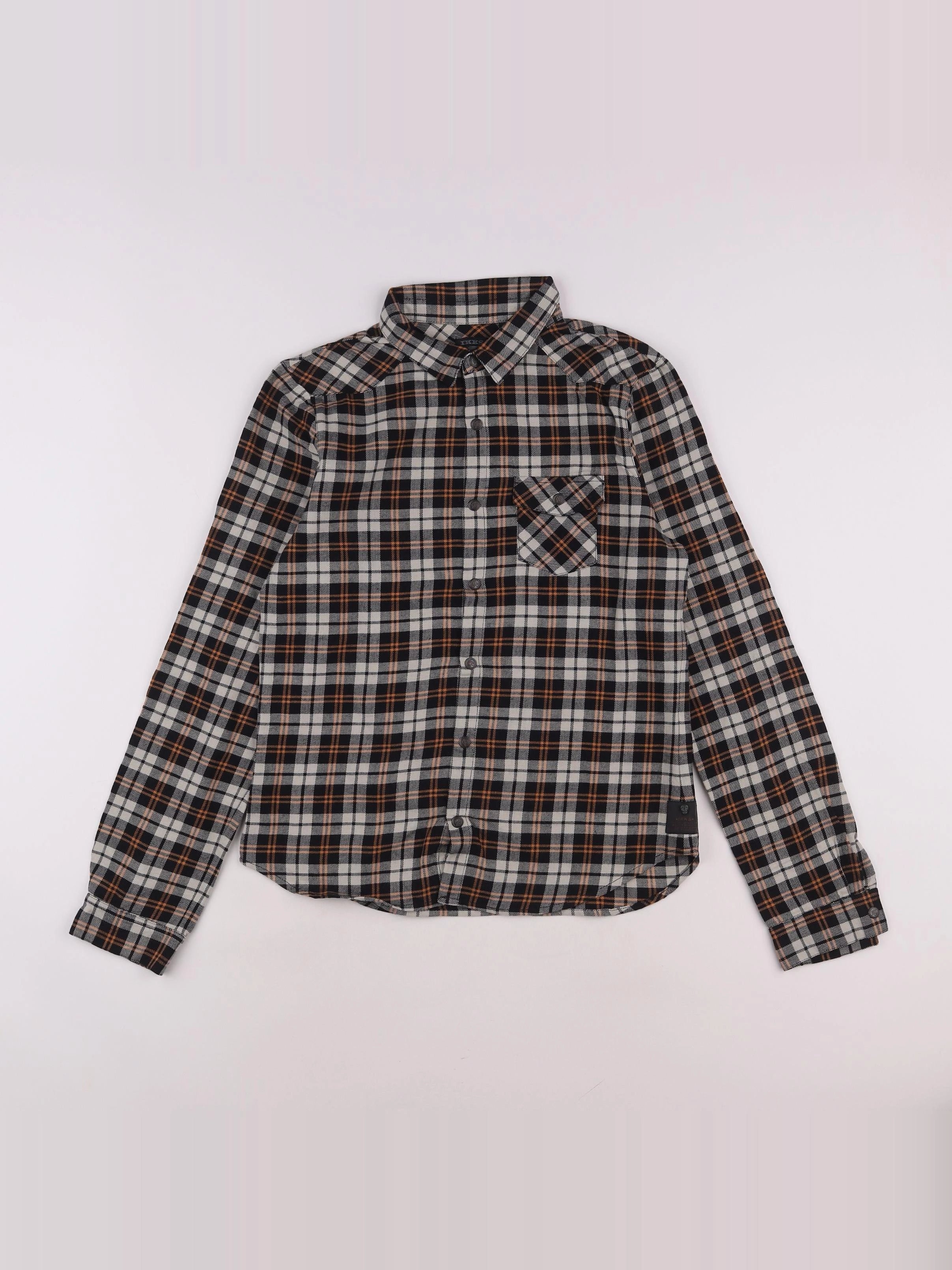 IKKS - chemise orange, noir - 14 ans