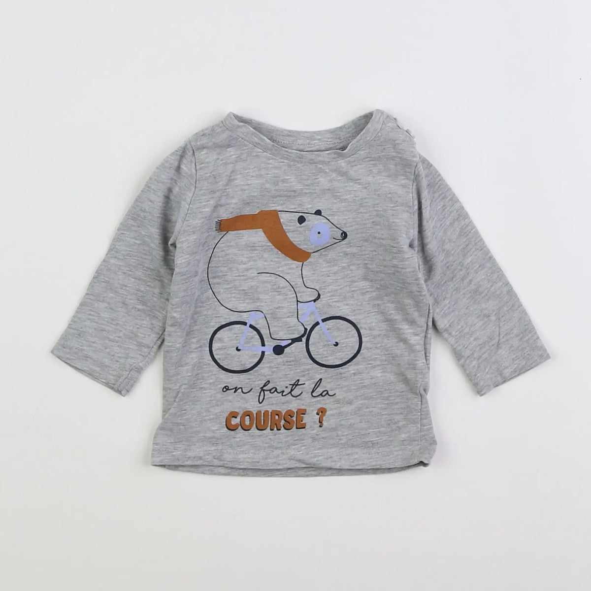 Vertbaudet - tee-shirt gris - 3 mois