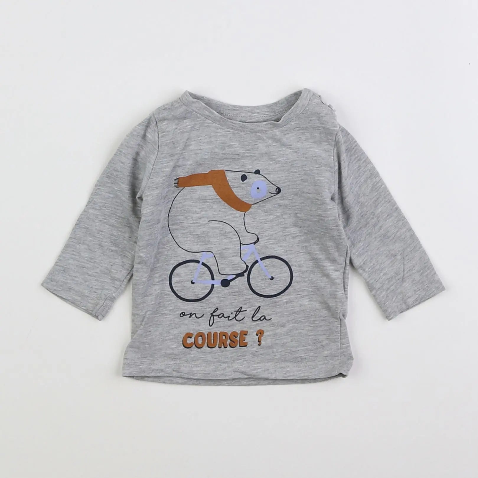 Vertbaudet - tee-shirt gris - 3 mois