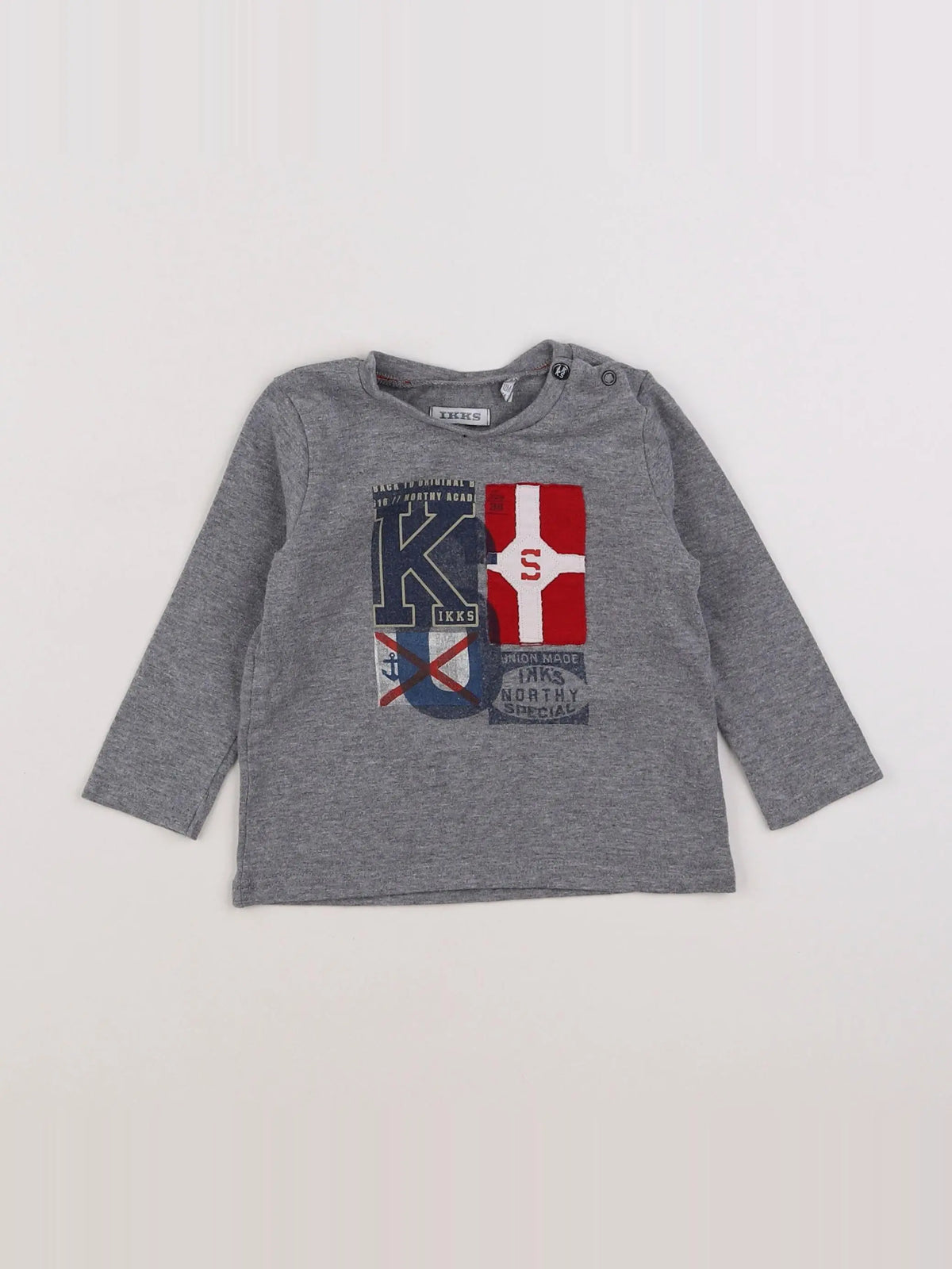 IKKS - tee-shirt gris - 12 mois