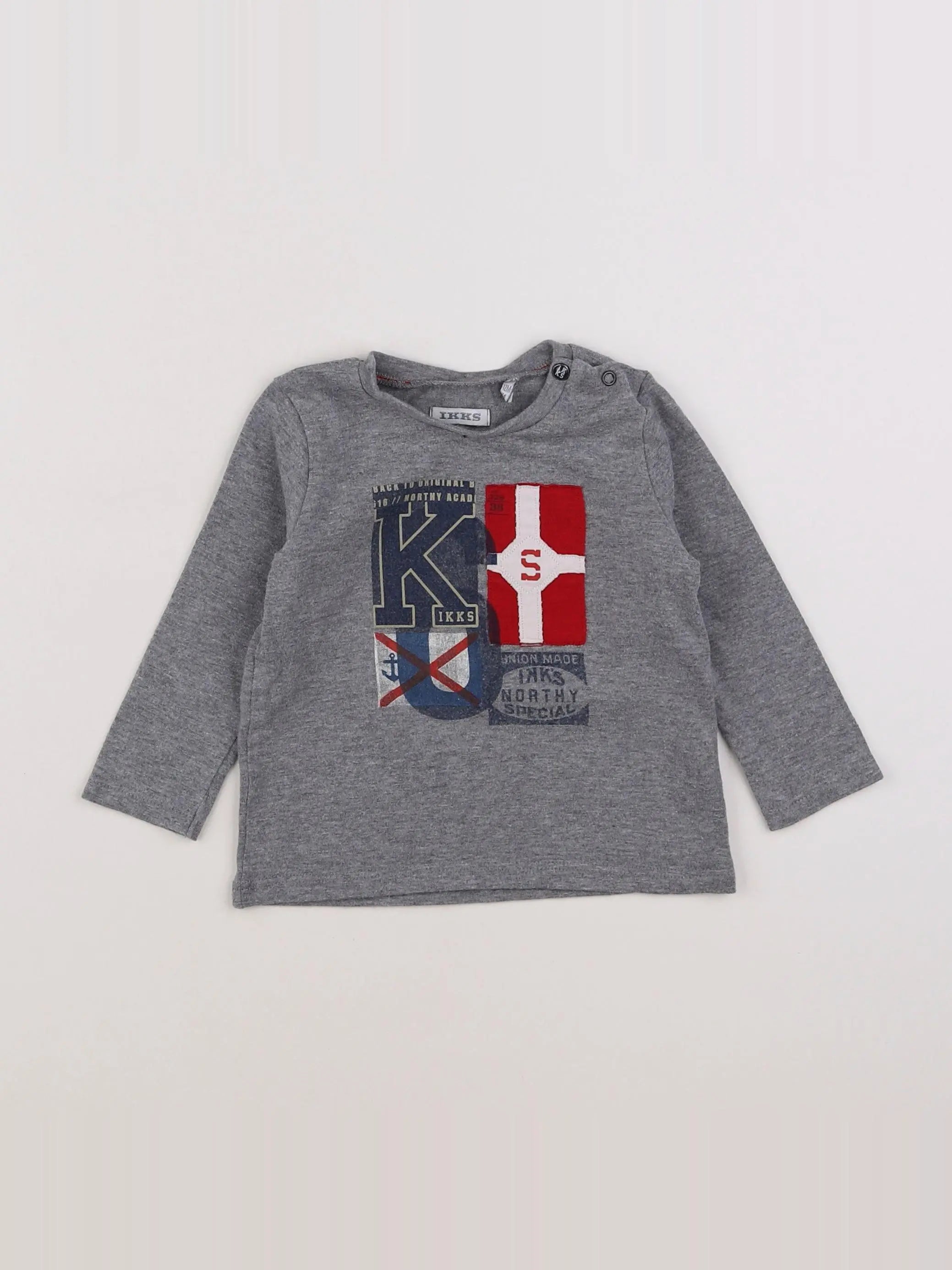 IKKS - tee-shirt gris - 12 mois