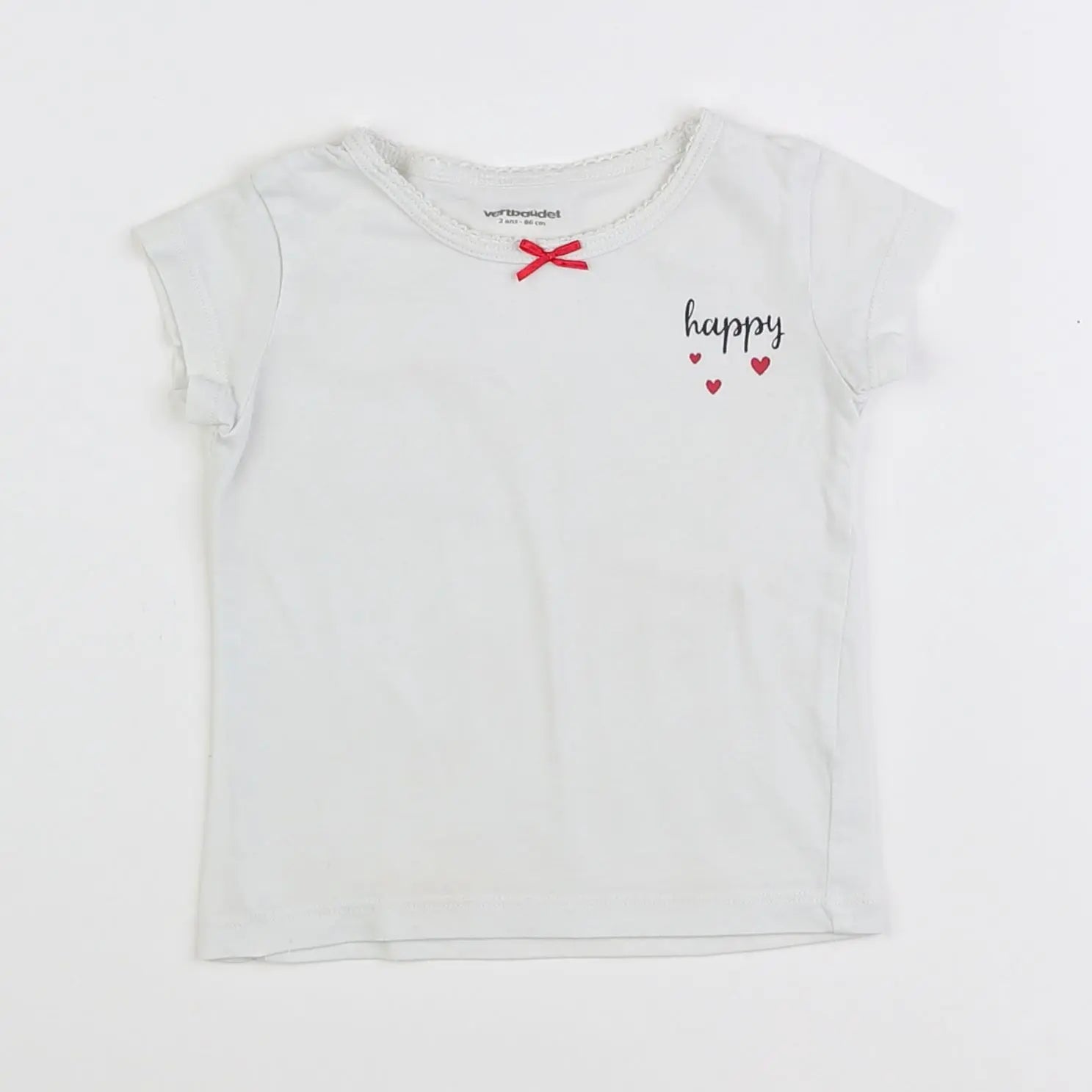 Vertbaudet - maillot de corps blanc - 2 ans