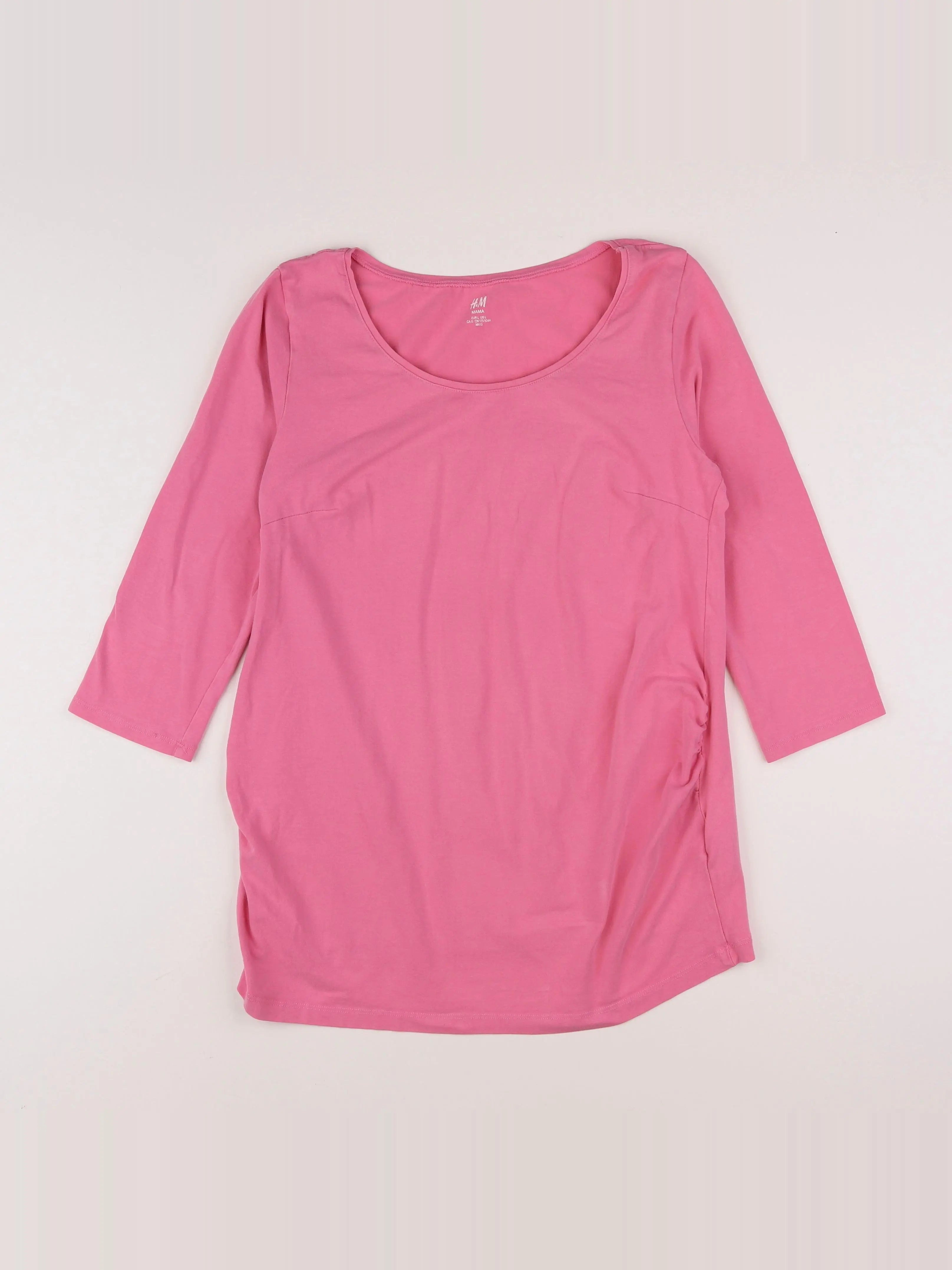H&M - tee-shirt grossesse rose - 44 à 46