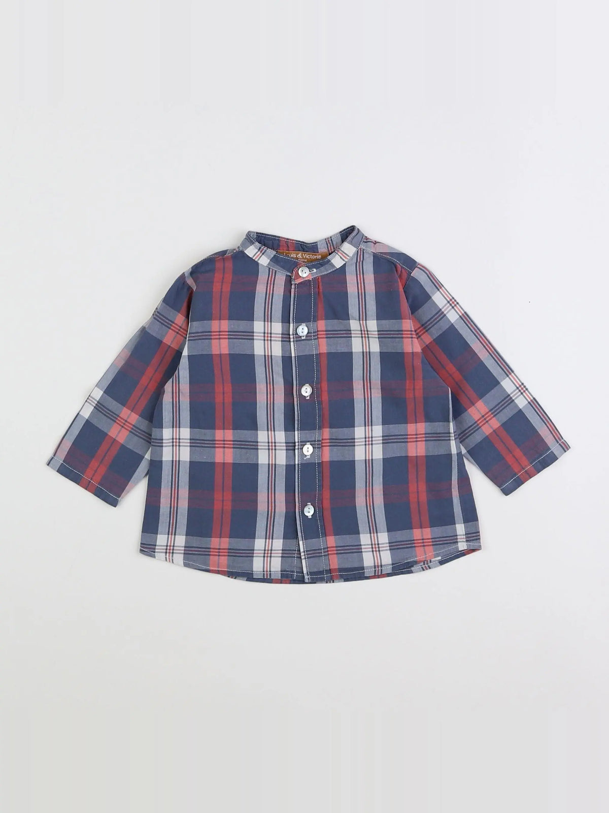 Louis et Victorie - chemise bleu - 6 mois