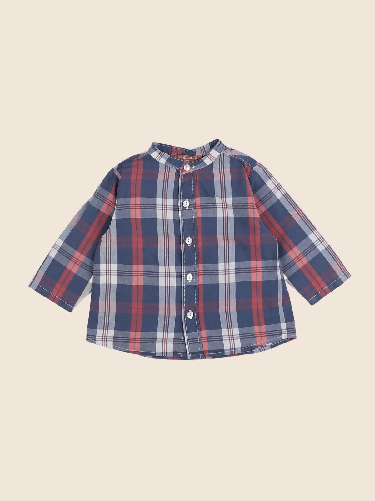 Louis et Victorie - chemise bleu - 6 mois