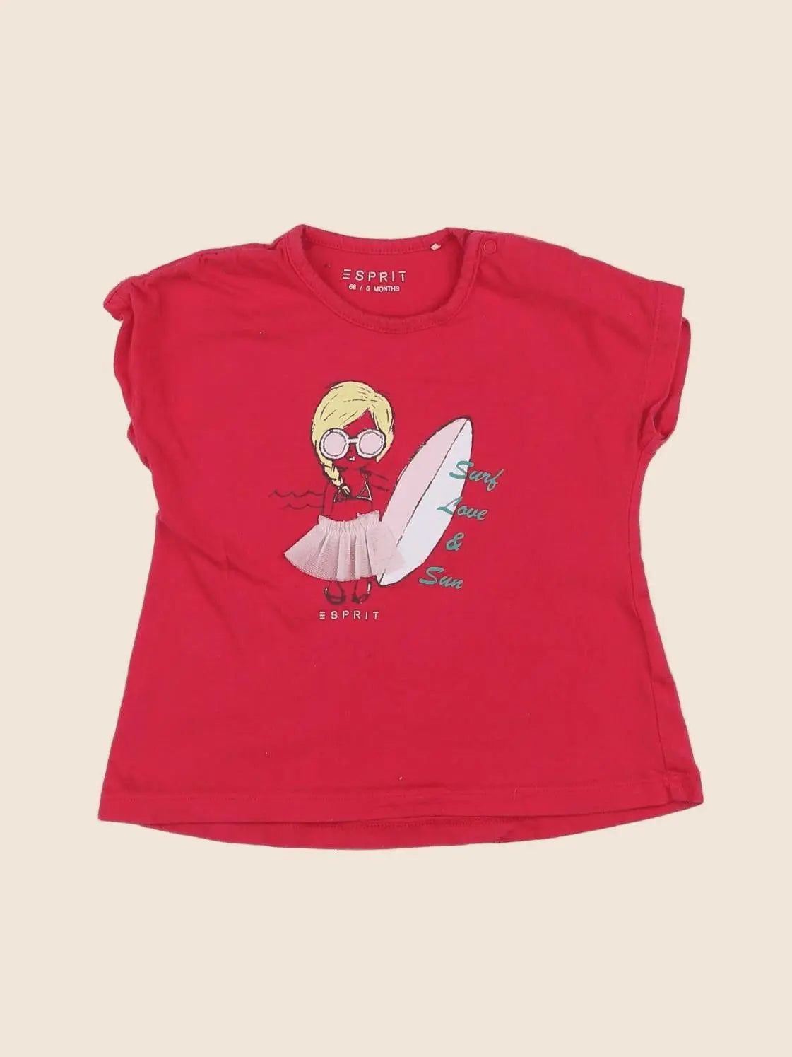 Esprit - tee-shirt rose - 6 mois