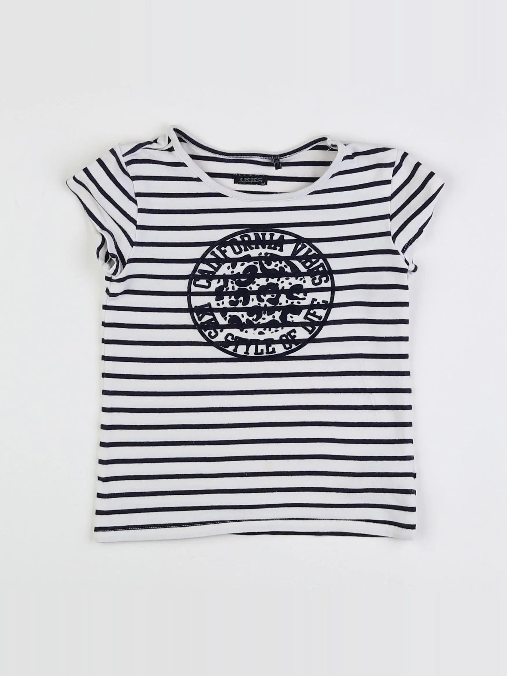 IKKS - tee-shirt blanc, noir - 6 ans