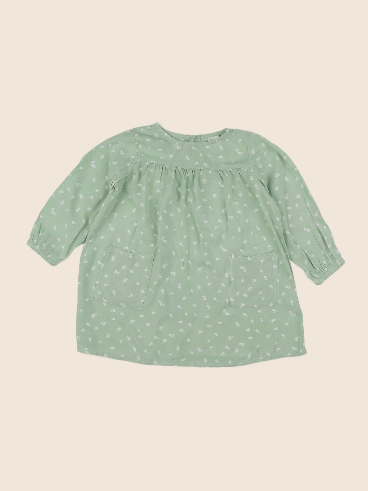 H&M - robe vert - 12/18 mois