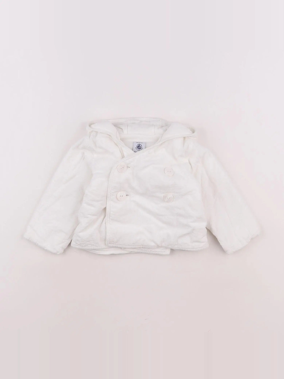 Petit Bateau - veste blanc - 6 mois