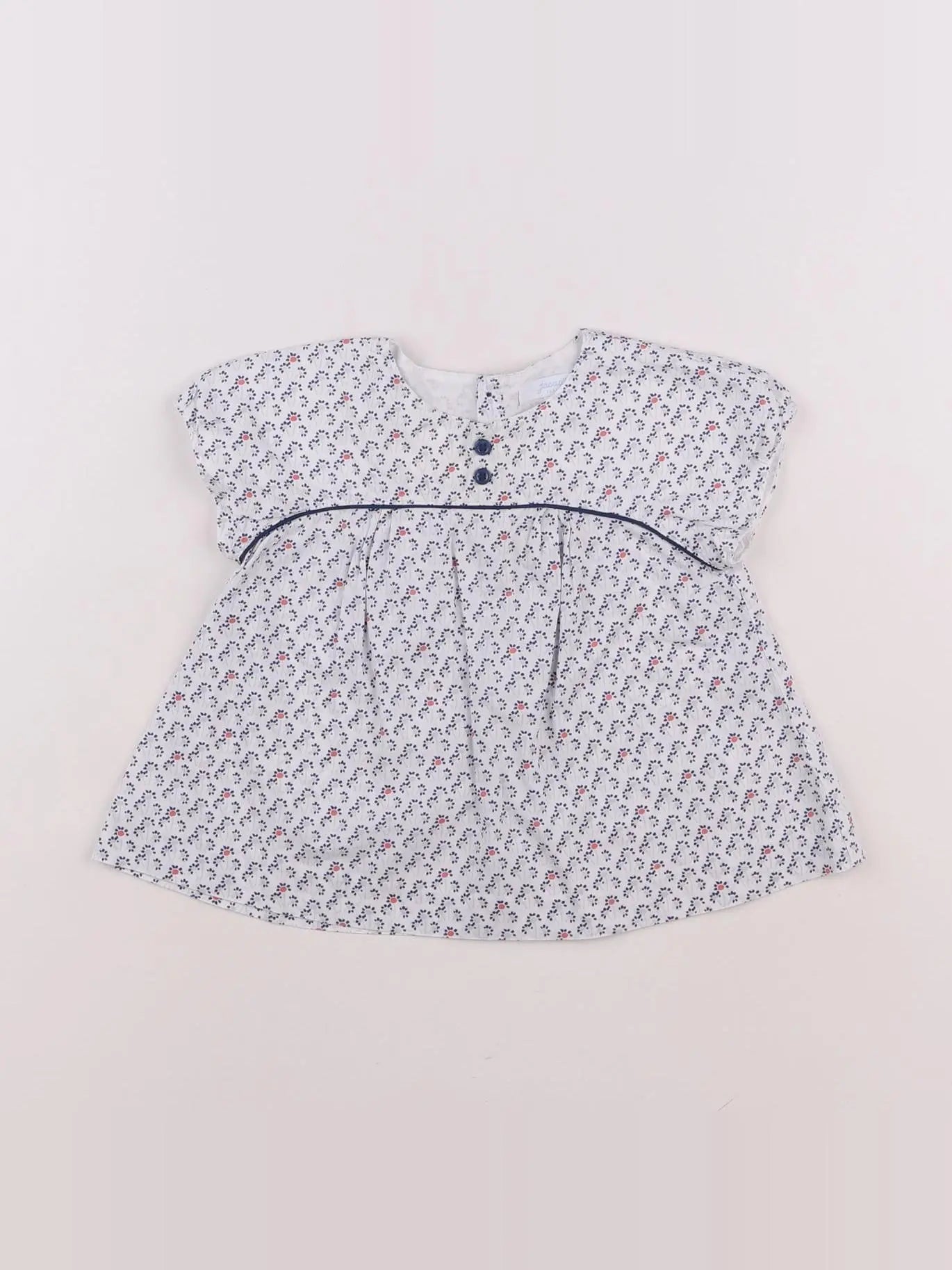 Jacadi - blouse bleu, blanc - 12 mois