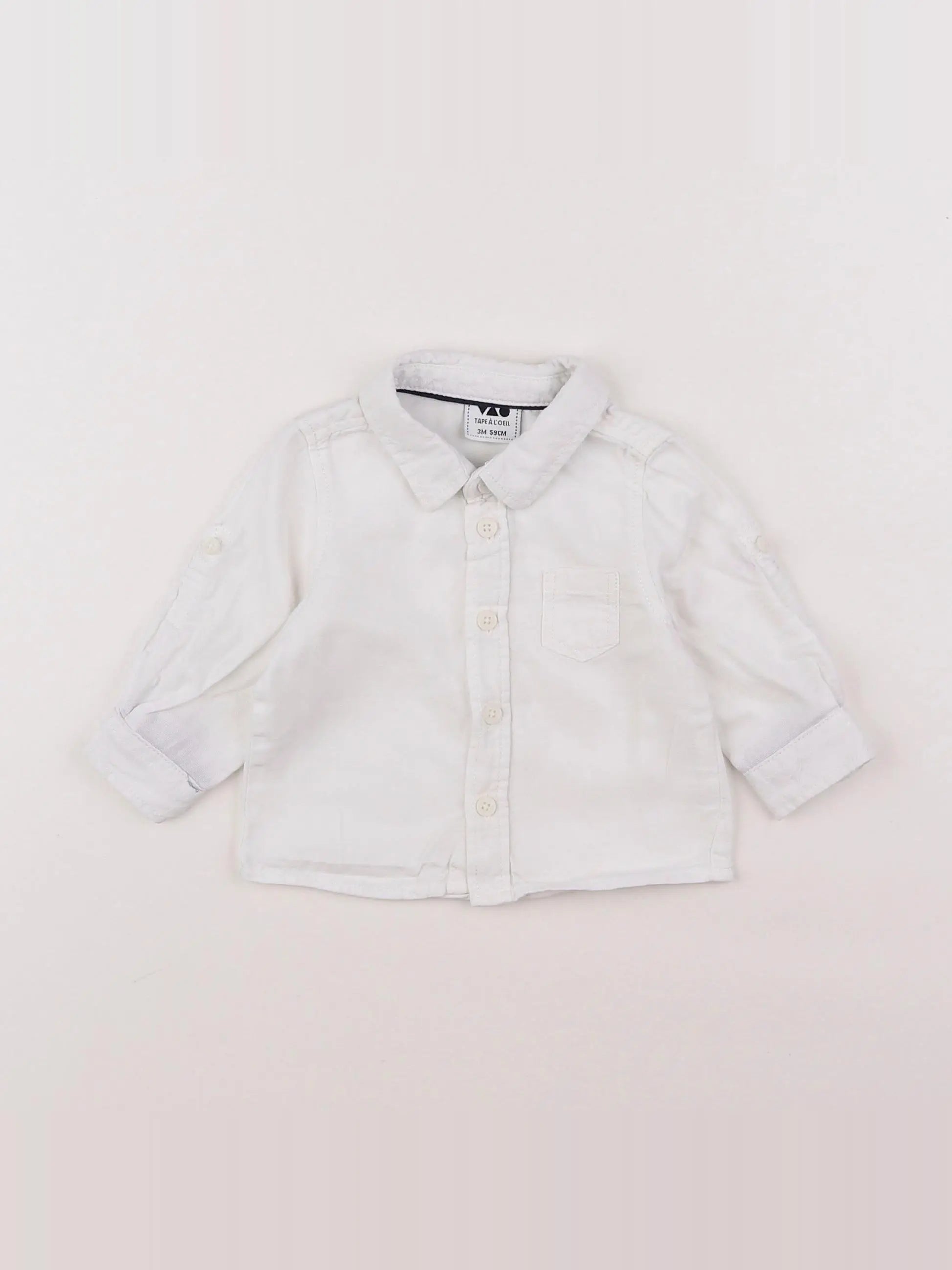 Tape à l'oeil - chemise blanc - 3 mois