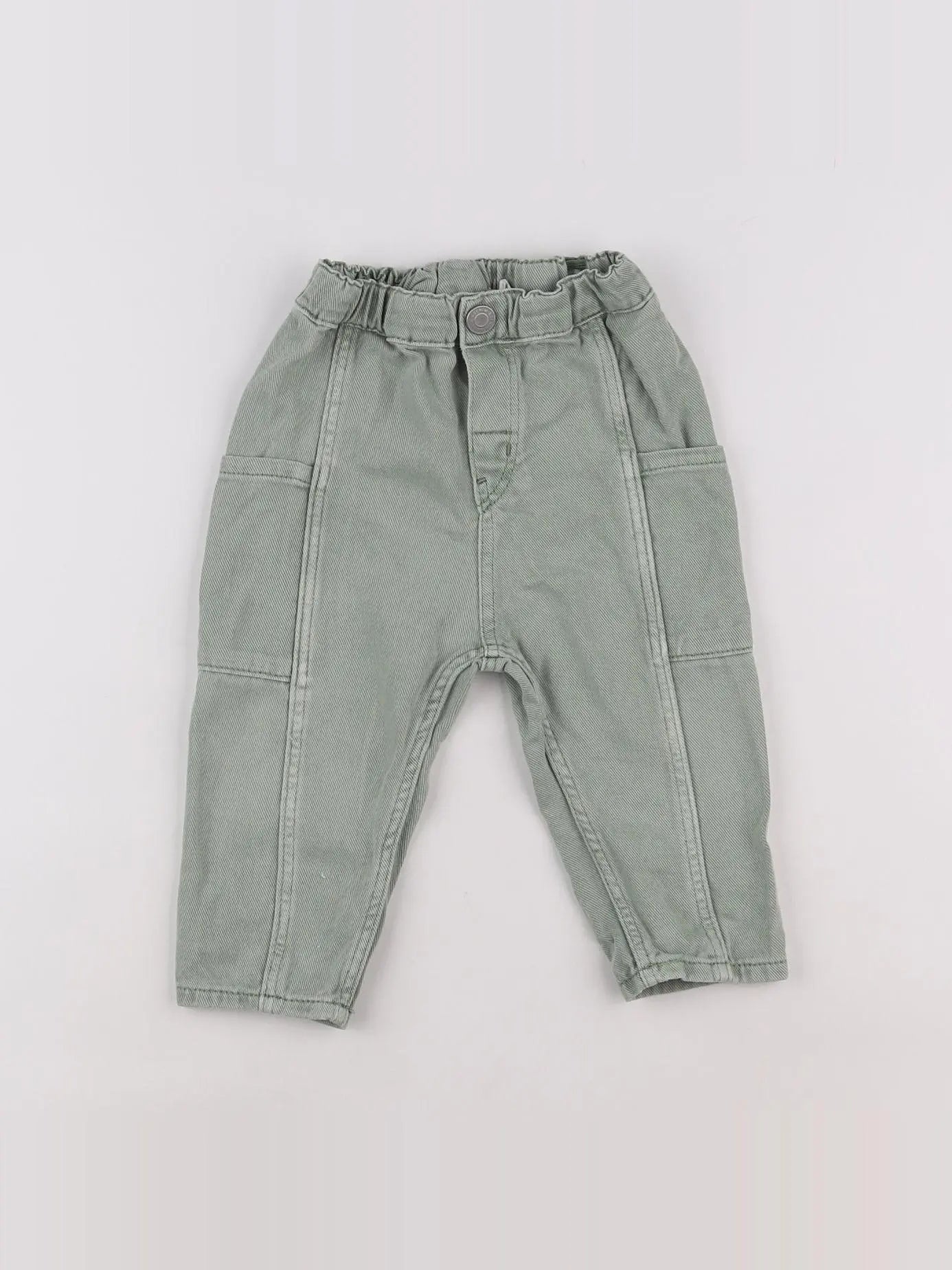 H&M - jean vert - 9/12 mois