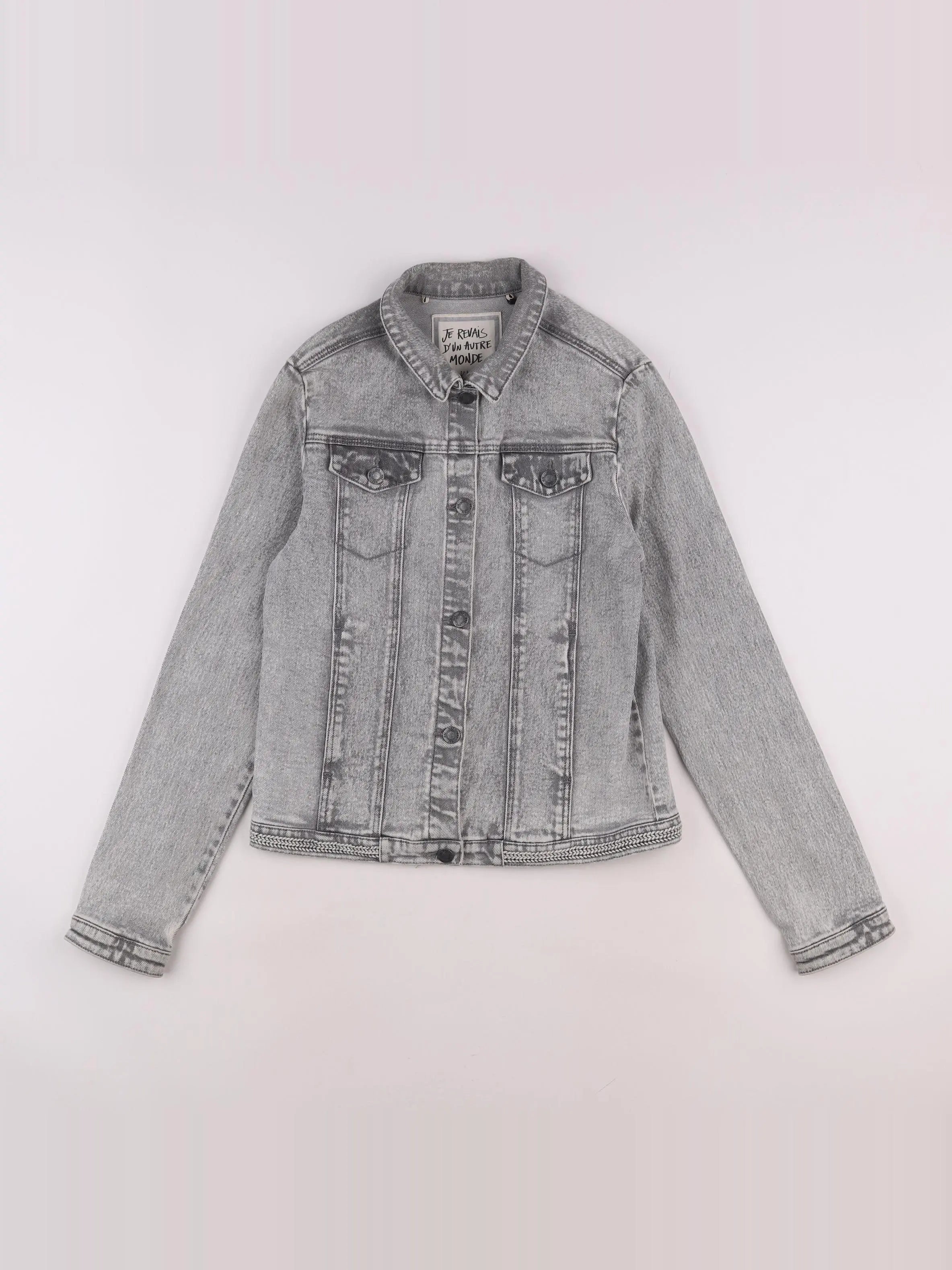 IKKS - veste imprimé au dos gris - 12 ans