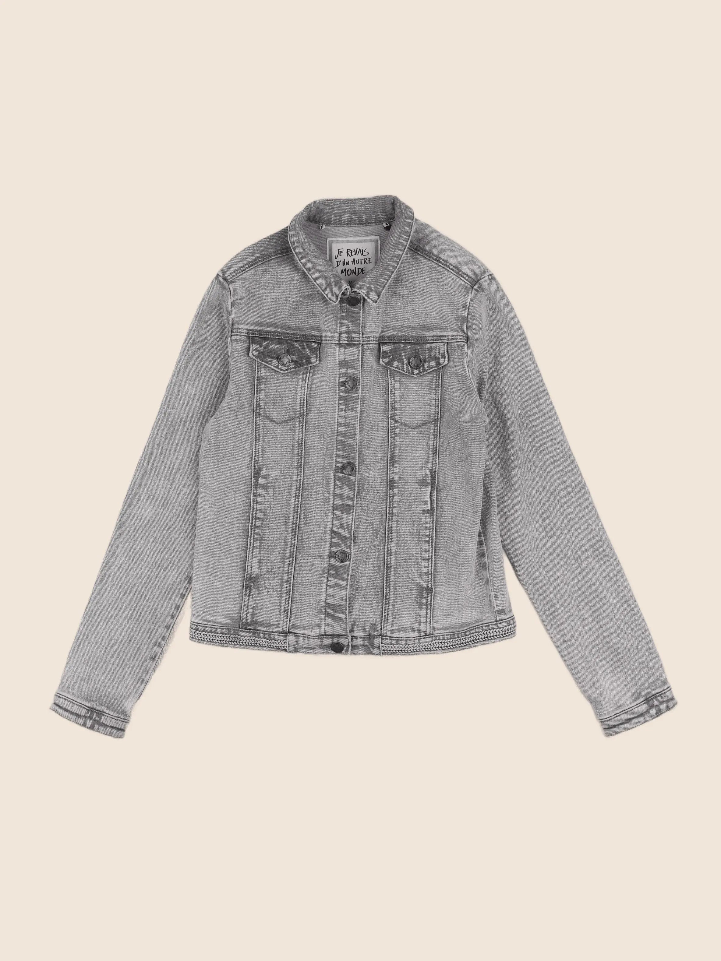 IKKS - veste imprimé au dos gris - 12 ans