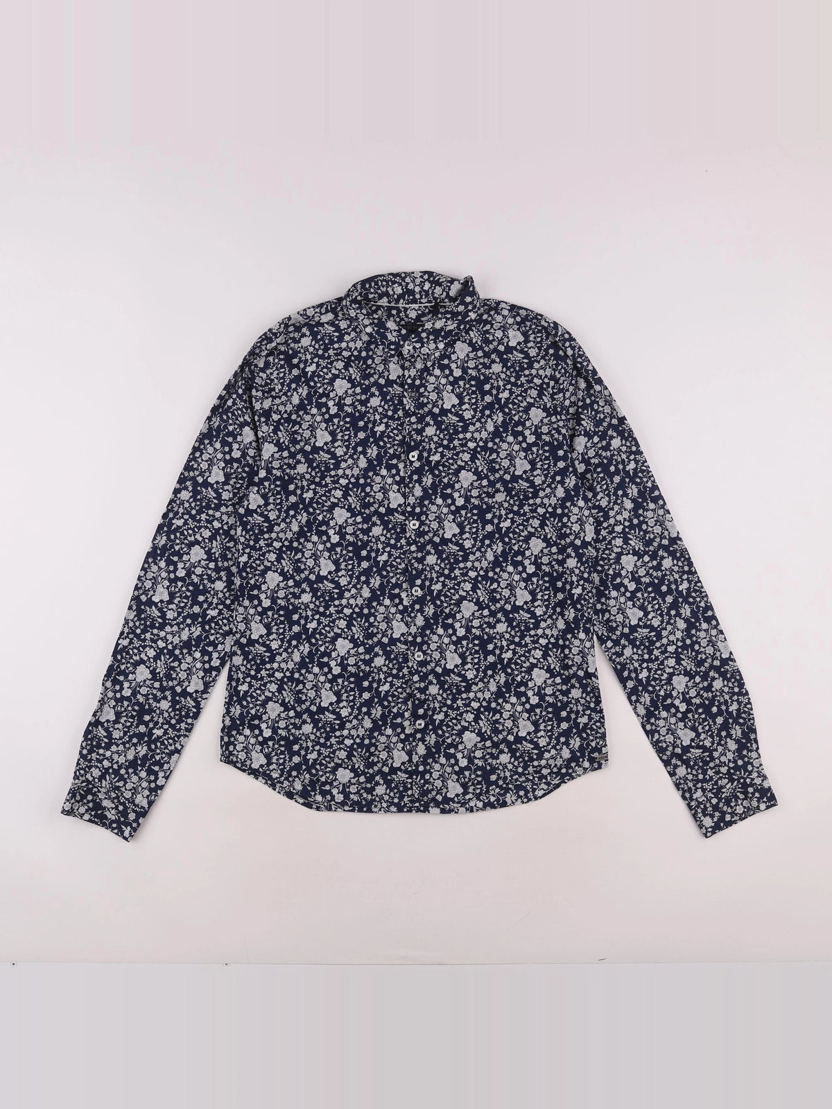 IKKS - chemise bleu, blanc - 14 ans