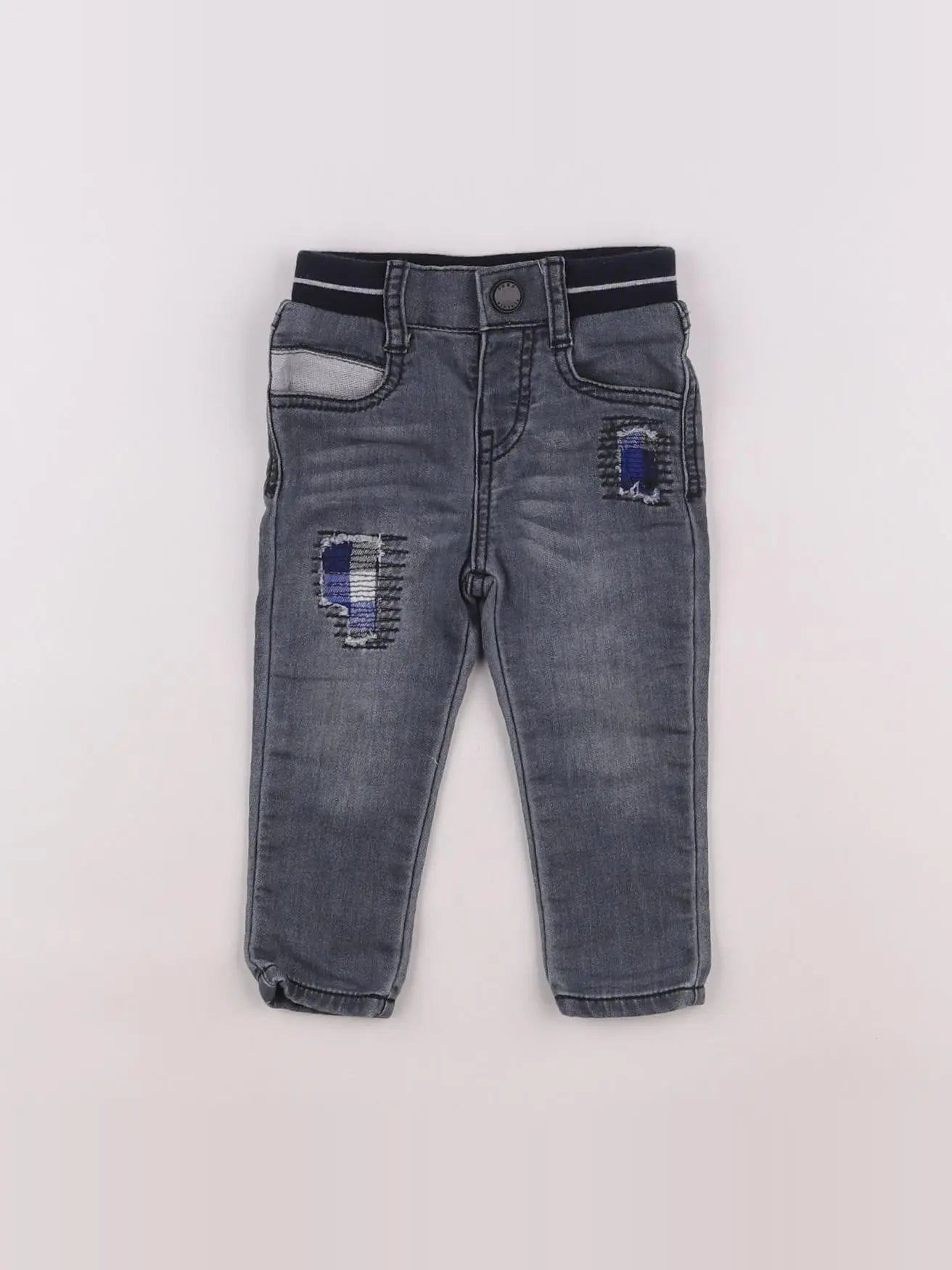 IKKS - jean gris - 9/12 mois