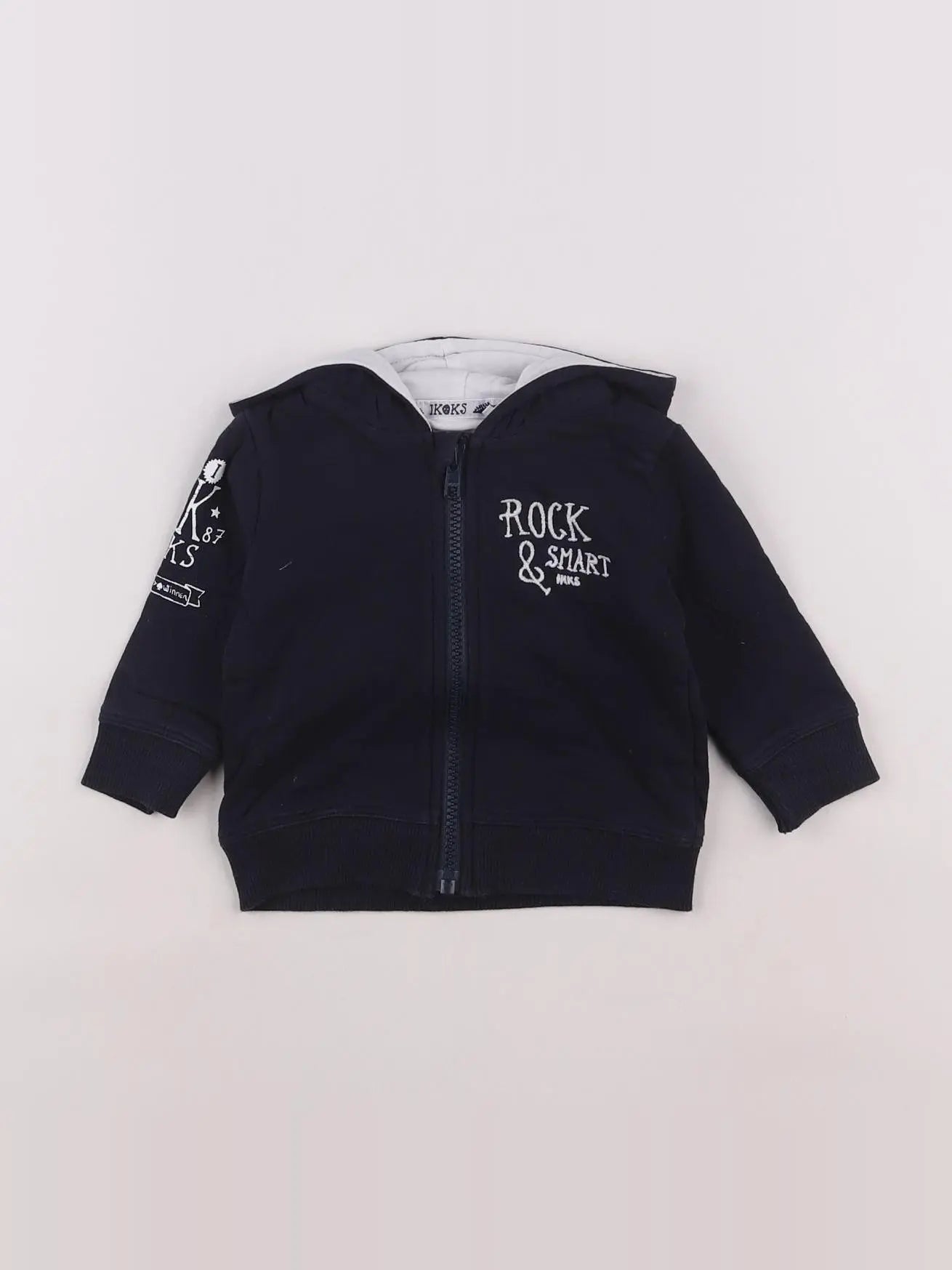 IKKS - sweat bleu - 6 mois