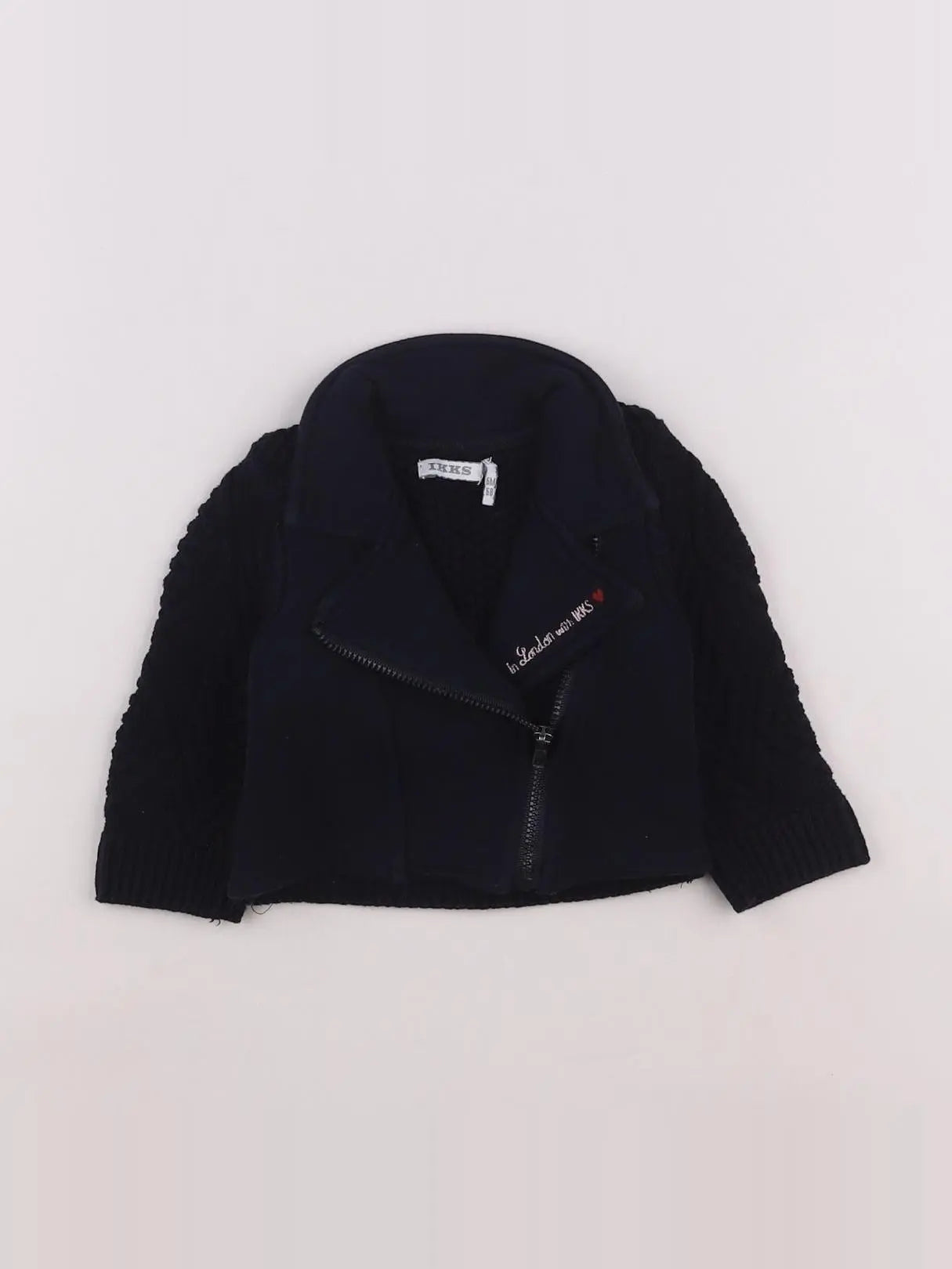 IKKS - sweat bleu - 6 mois