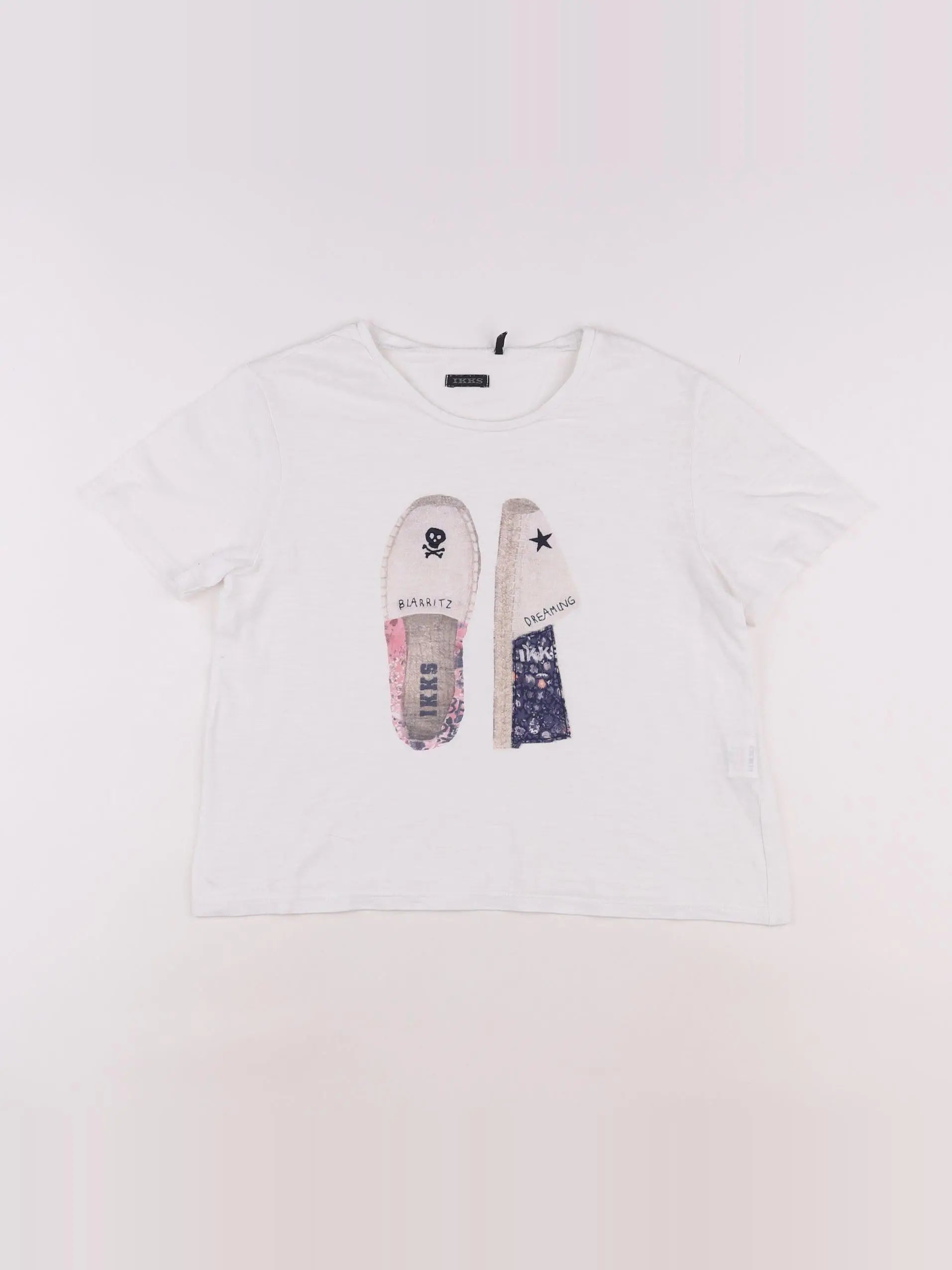 IKKS - tee-shirt blanc - 10 ans
