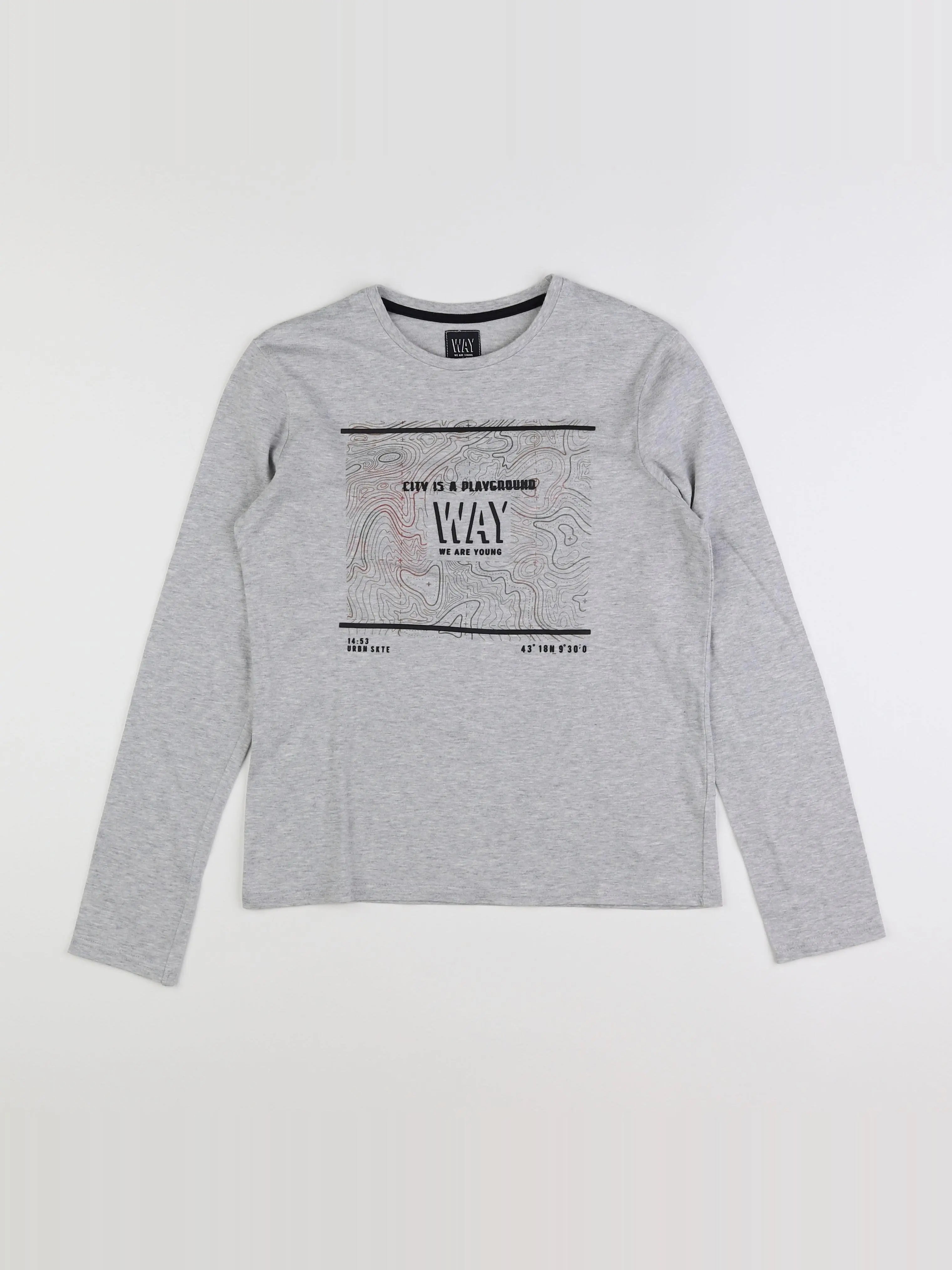 IKKS - tee-shirt gris - 12 ans