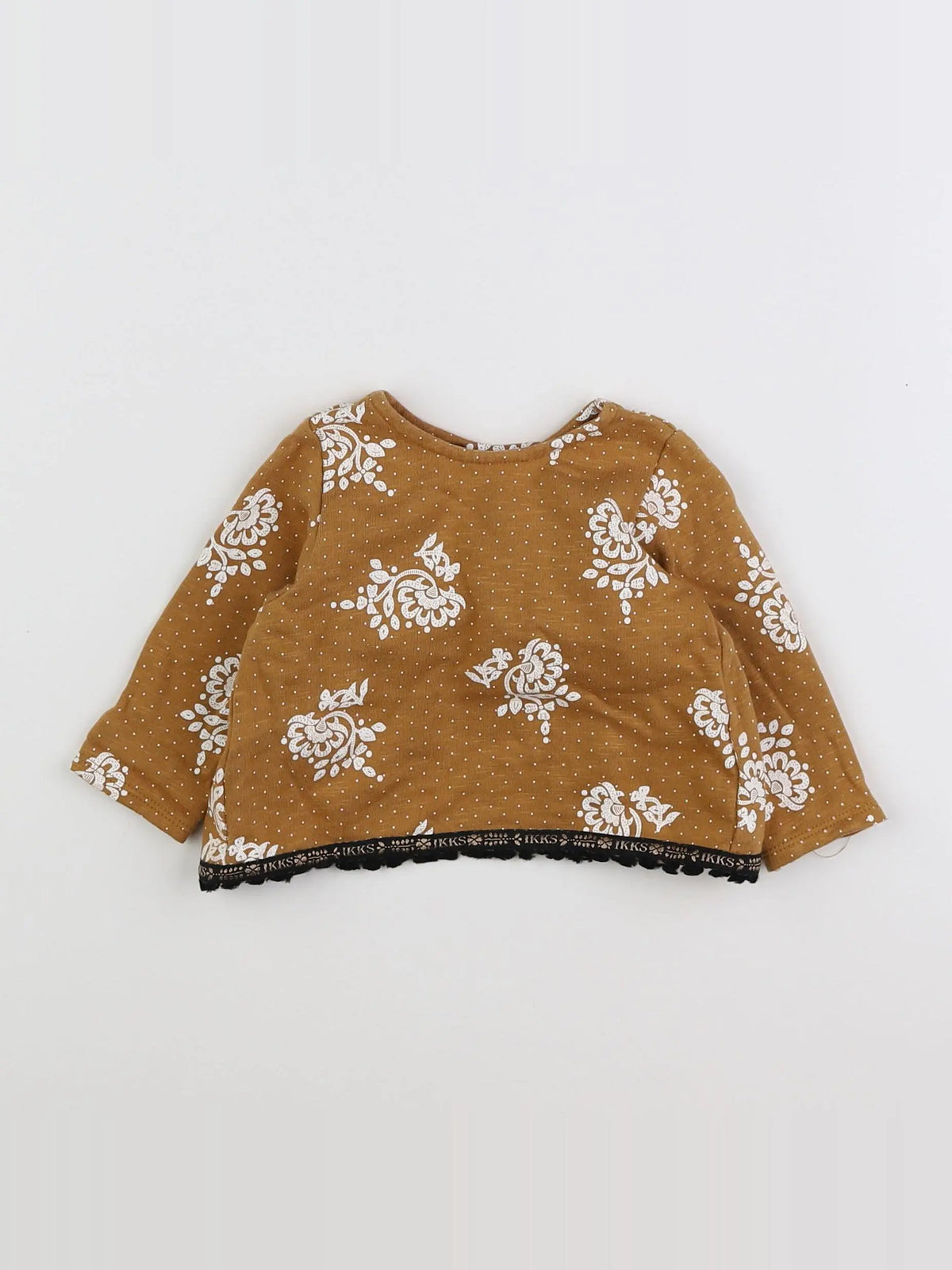 IKKS - sweat marron - 6 mois